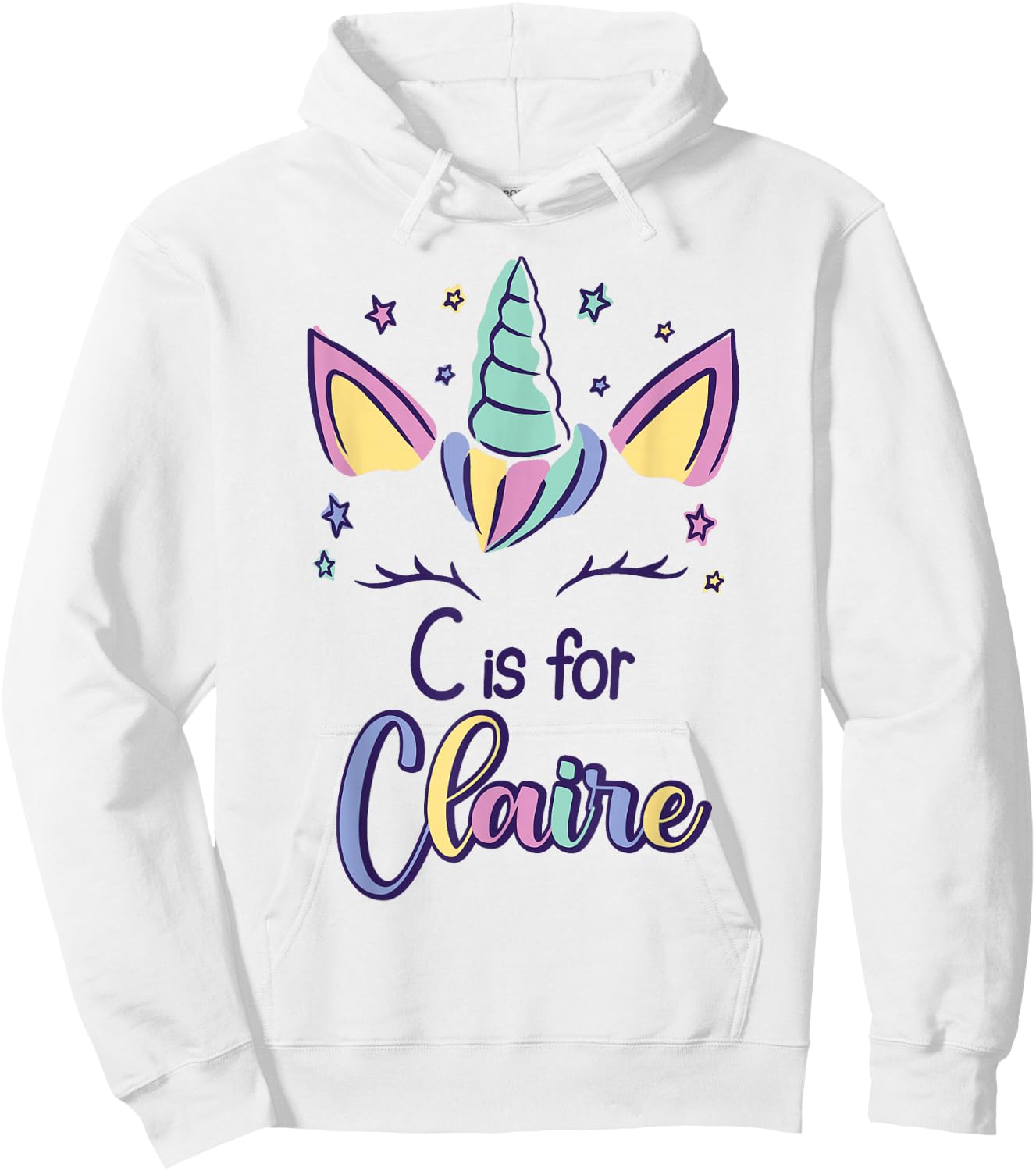 First Name Claire Personalized C Is For Claire Hoodie - Hoodie | White