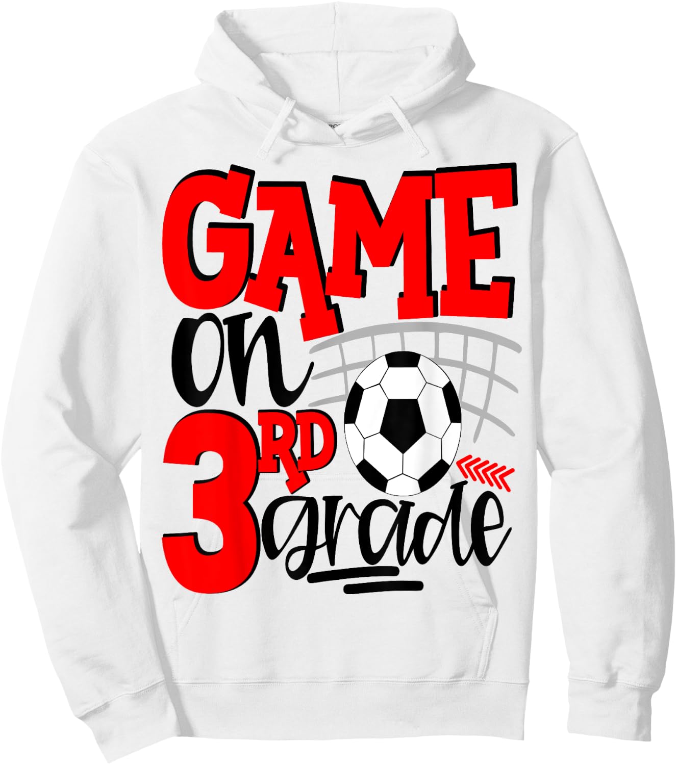 3rd Grade Soccer First Day Of School Kids Red Hoodie - Hoodie | White