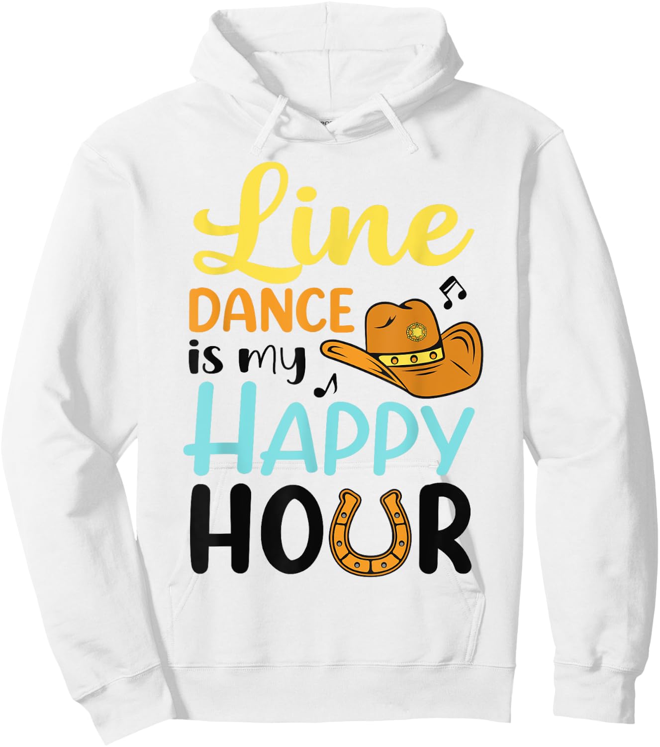 Line Dance ist meine Happy Hour Hoodie - Hoodie | White