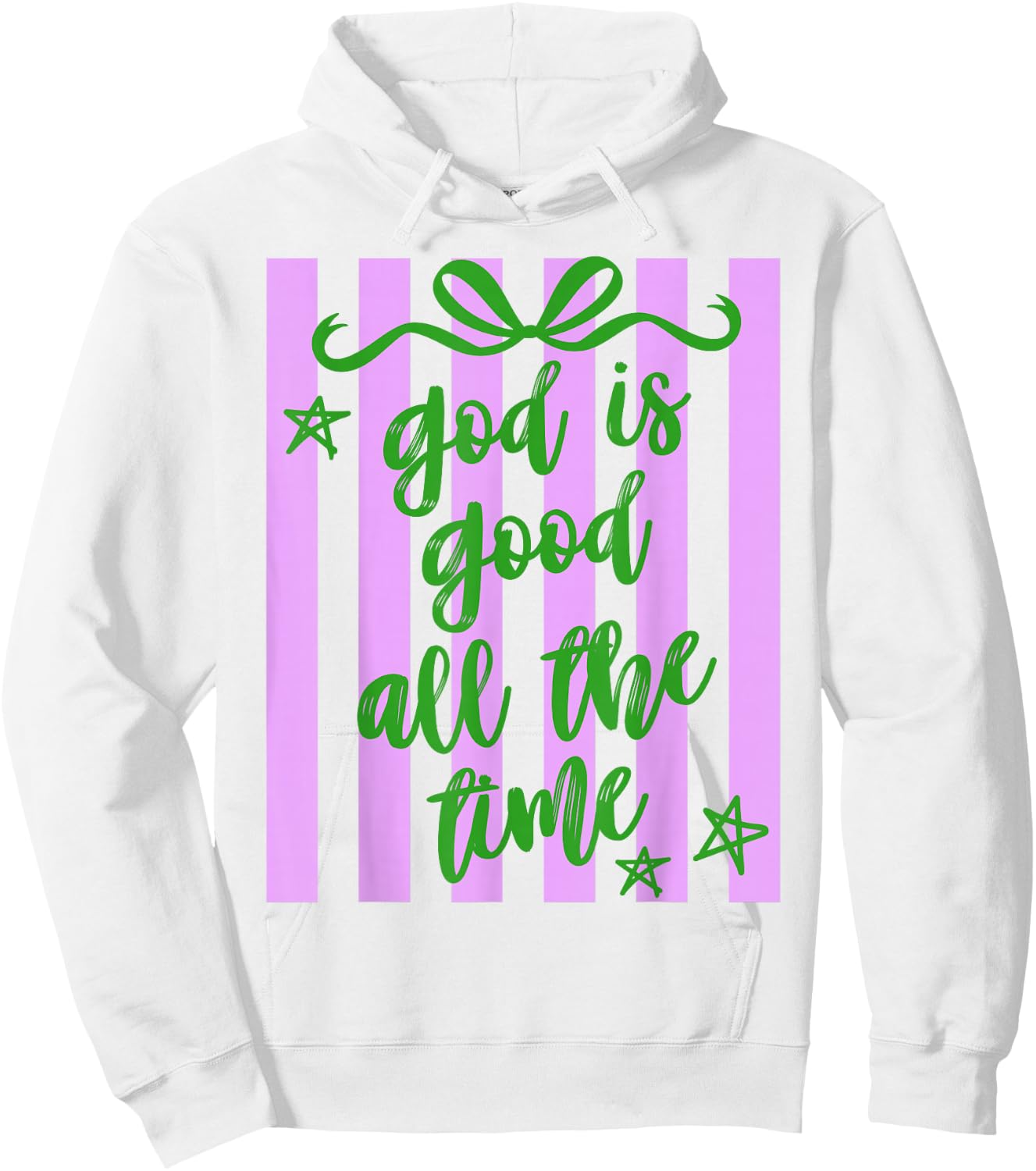 Preppy God is Good All The Time Christian Bible Verse Faith Hoodie - Hoodie | White
