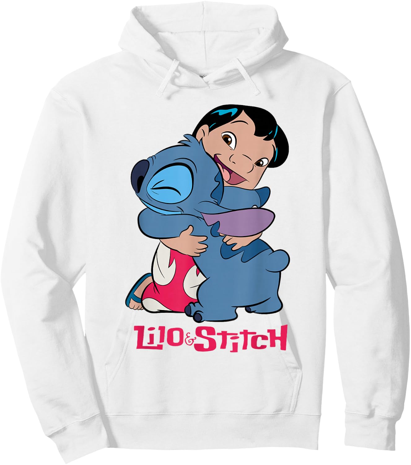 Disney Lilo & Stitch 90s Hug , Blue, S Hoodie - Hoodie | White