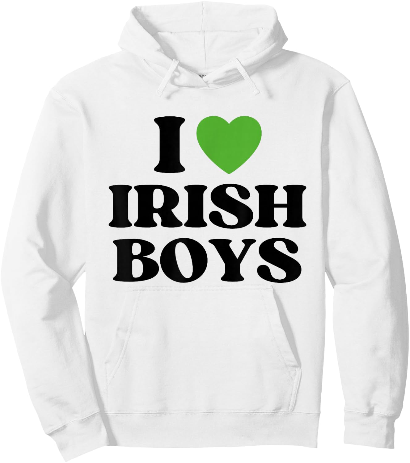 Funny I Love Irish Boys I Red Heart British Boys Irland Hoodie - Hoodie | White