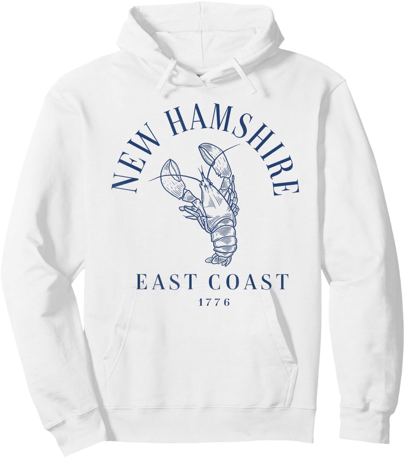 New Hampshire Lobster Vintage Hoodie - Hoodie | White