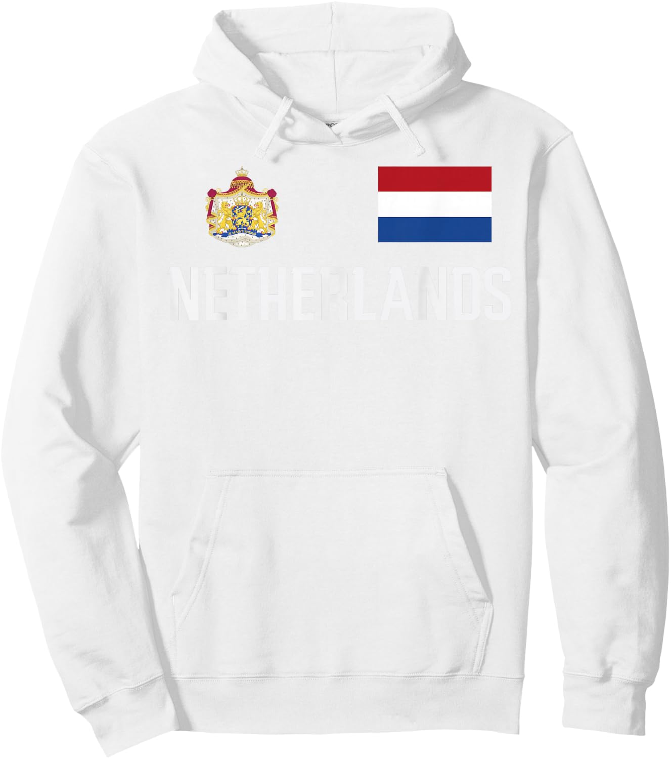 Netherlands Flag Football Soccer Fan Men Women Kids Hoodie - Hoodie | White