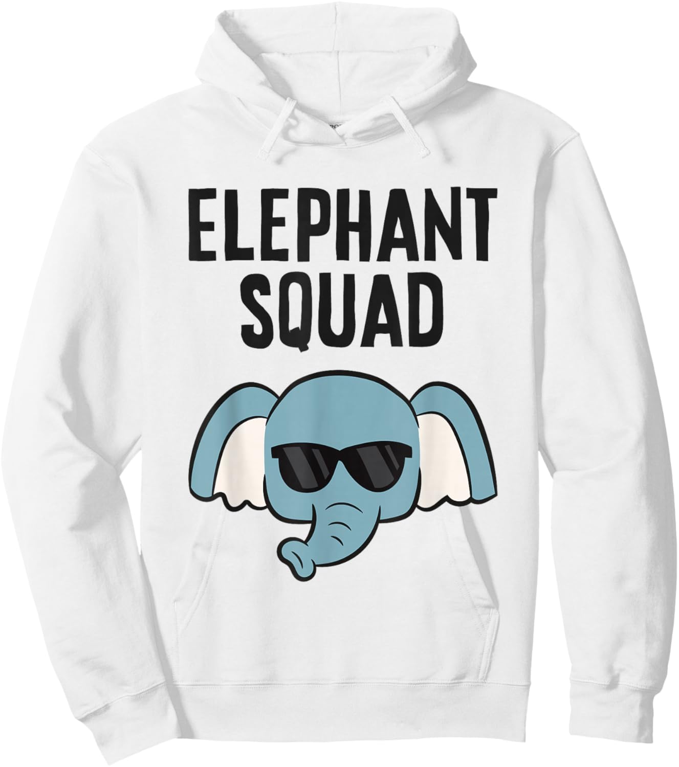 Elephant Squad Funny Team Elephant Hoodie - Hoodie | White