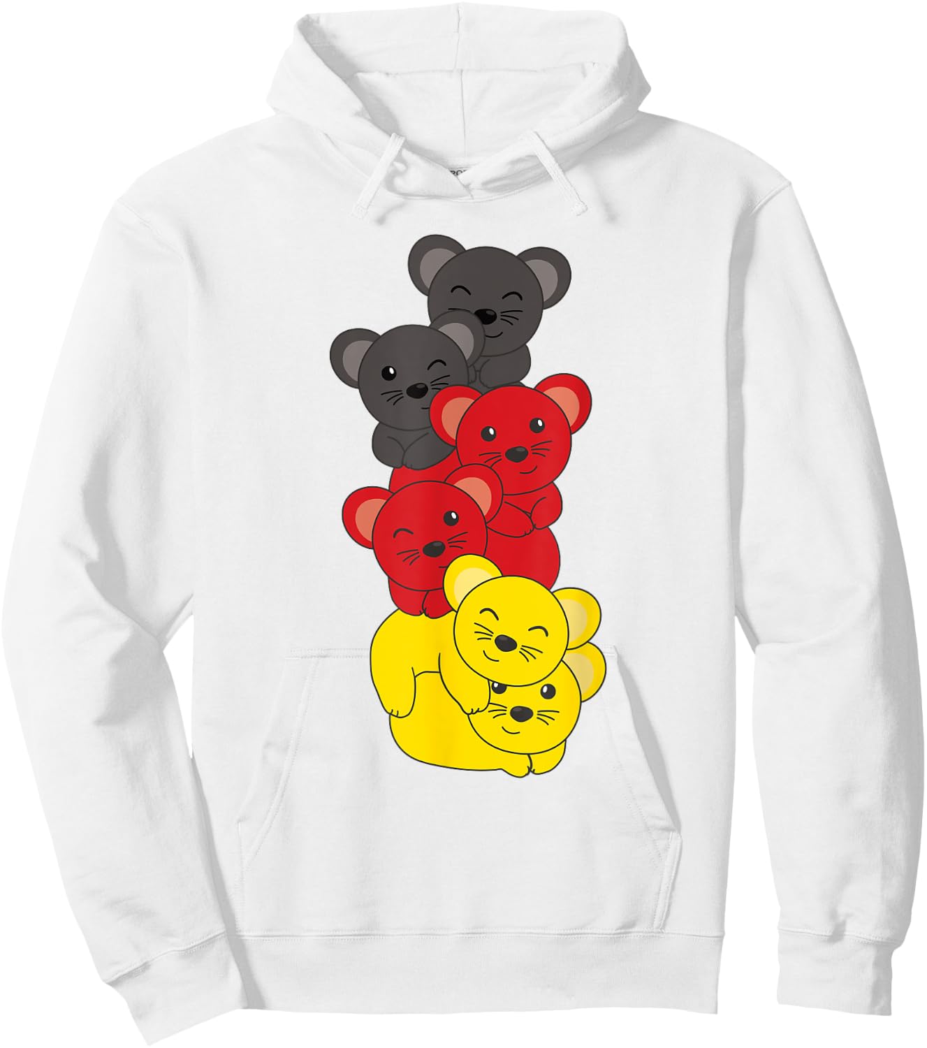 Deutsche flagge Maus deutsch Deutschland Mäuse Hoodie - Hoodie | White