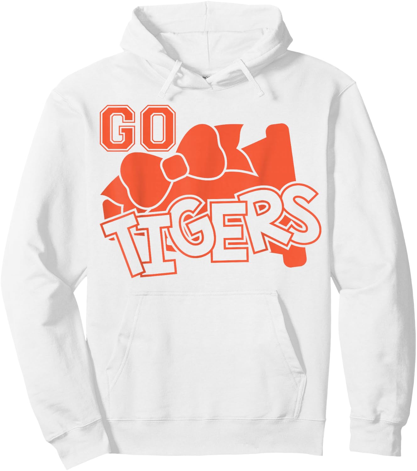 Go Cheer Tigers Football Hoodie - Hoodie | White
