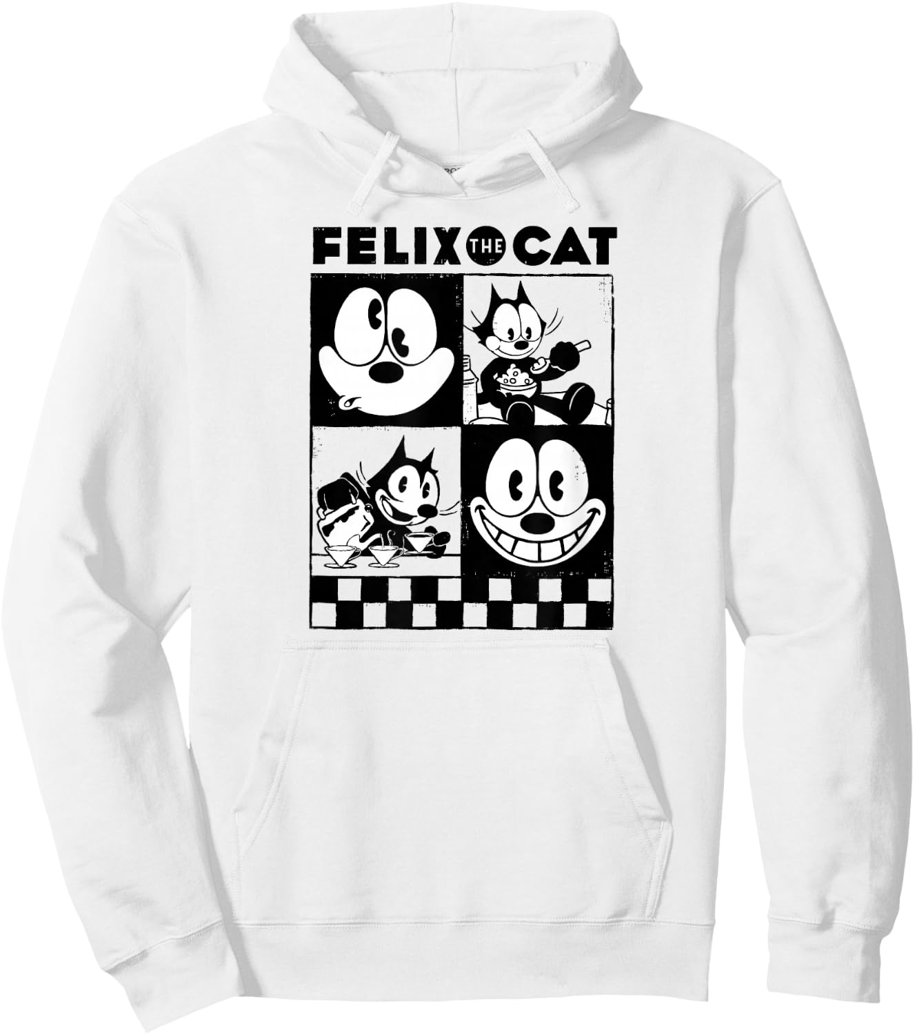 Felix the Cat Checkers Hoodie - Hoodie | White
