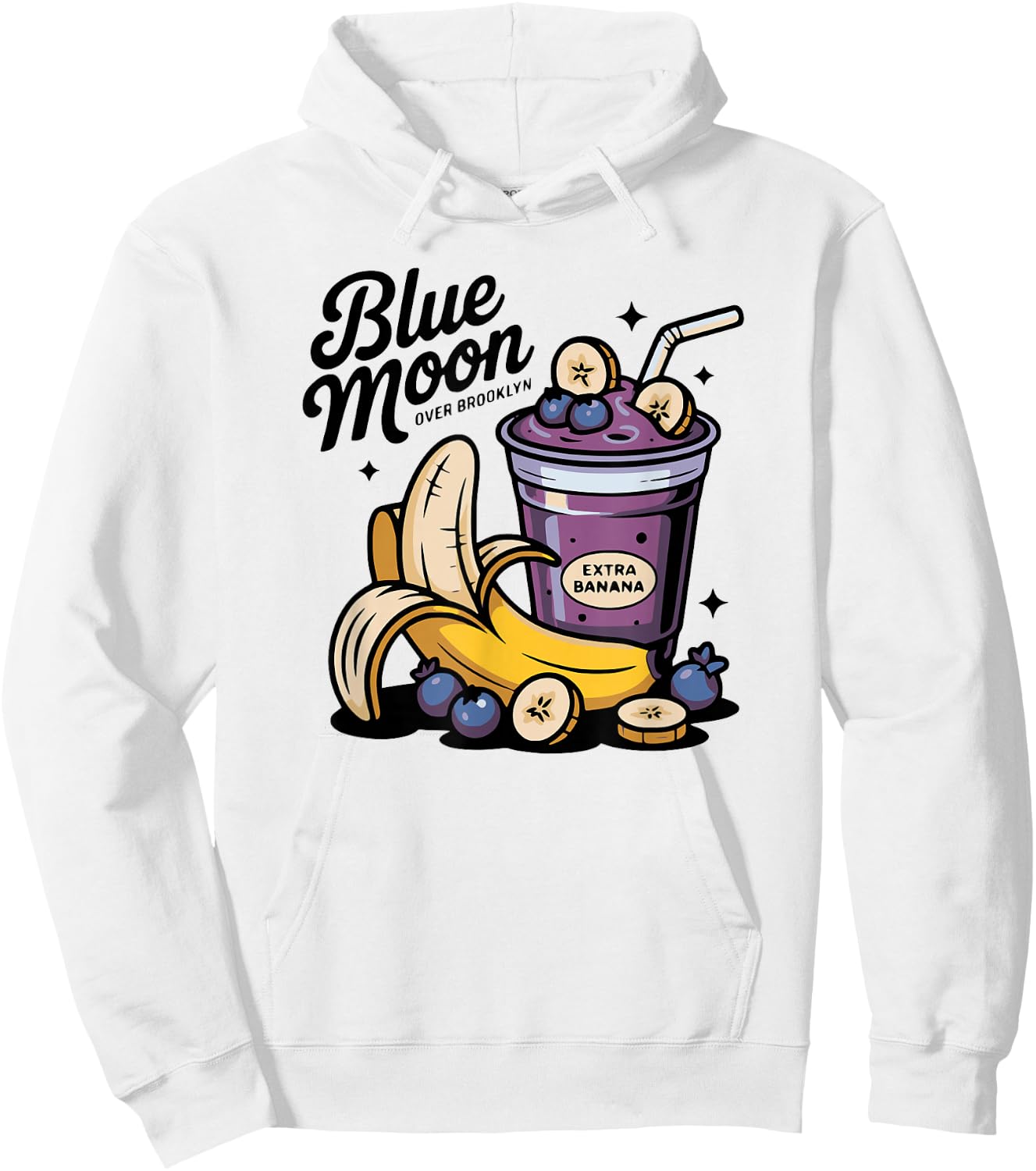 Blauer Mond in Kanada über Brooklyn Extra Banana Hoodie - Hoodie | White