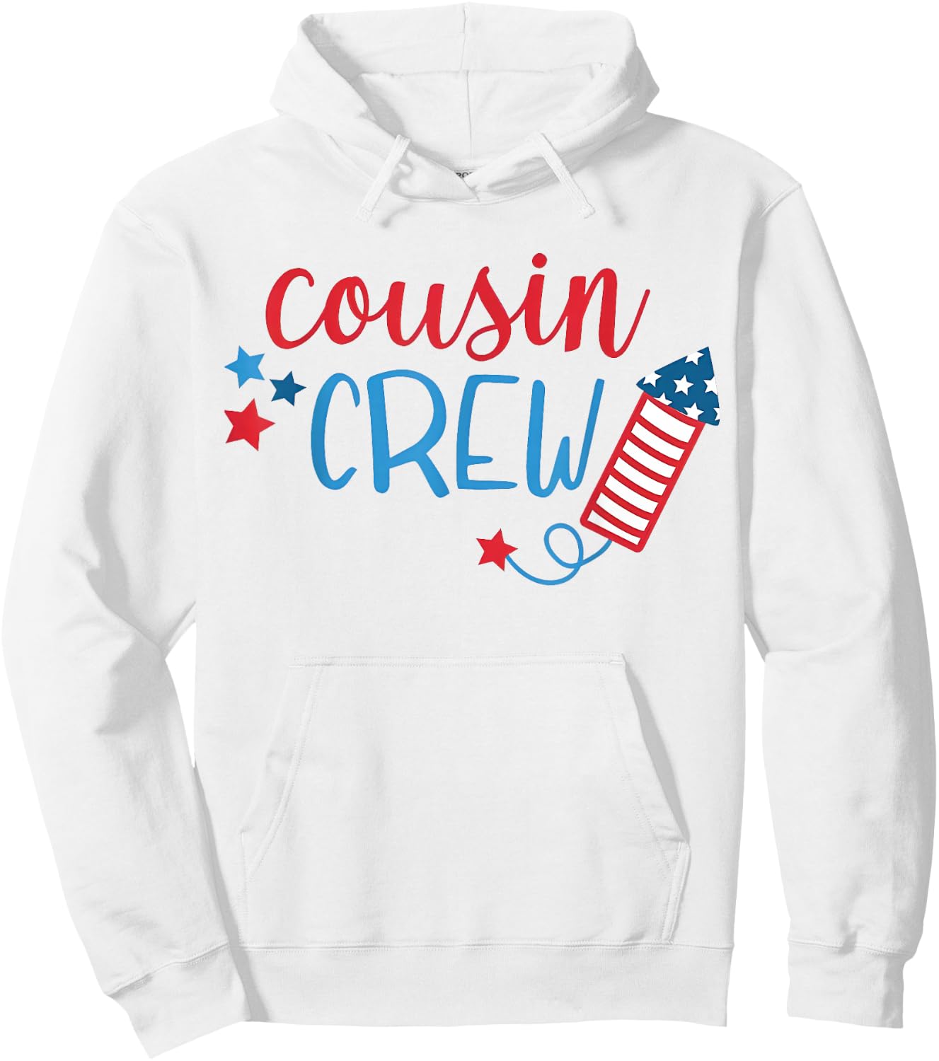 4th of July Cousin Crew Firecracker Red White Blue Kids Hoodie - Hoodie | White