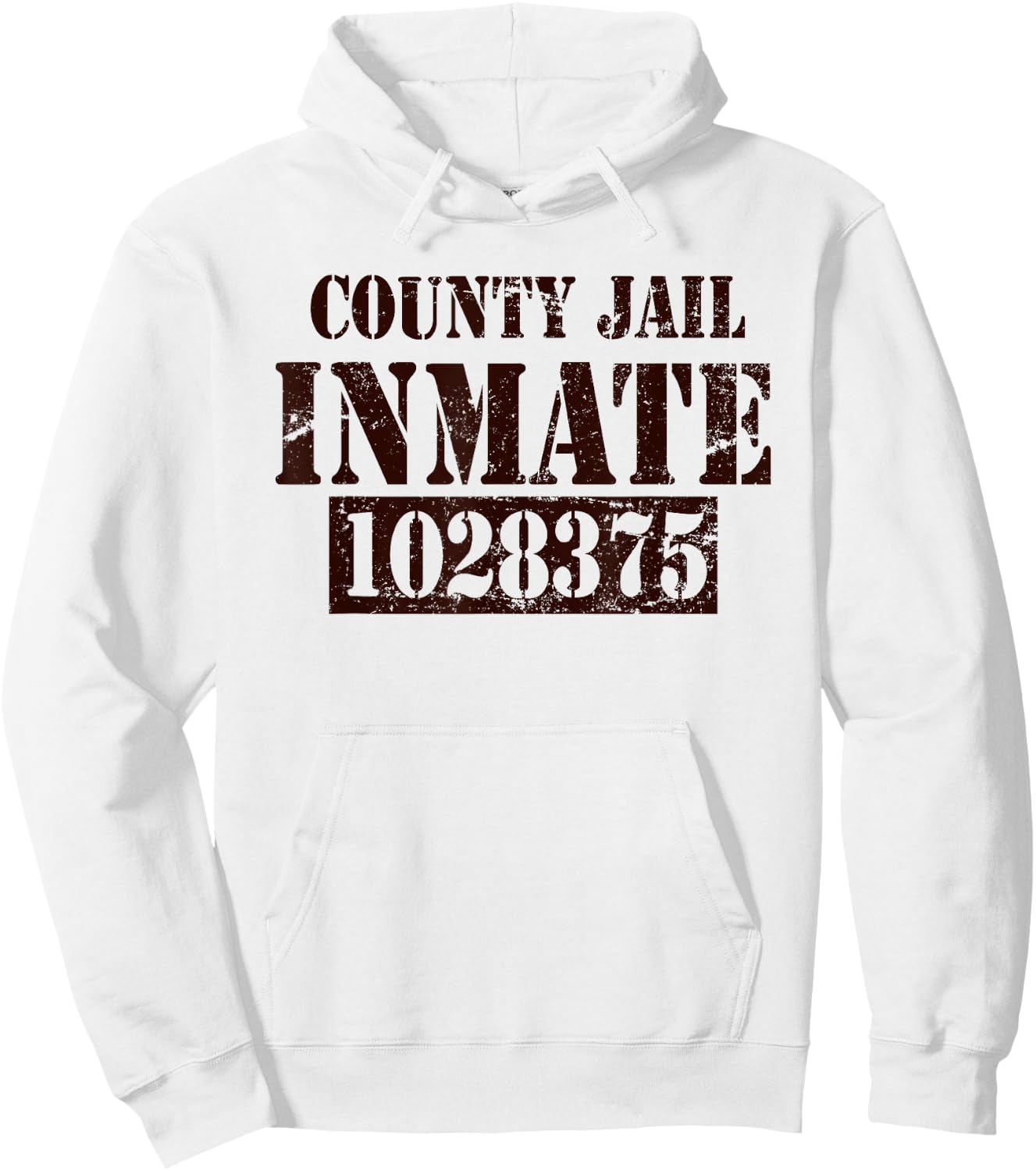 Prisoner Costume Halloween County Jail Inmate Men Women Hoodie - Hoodie | White