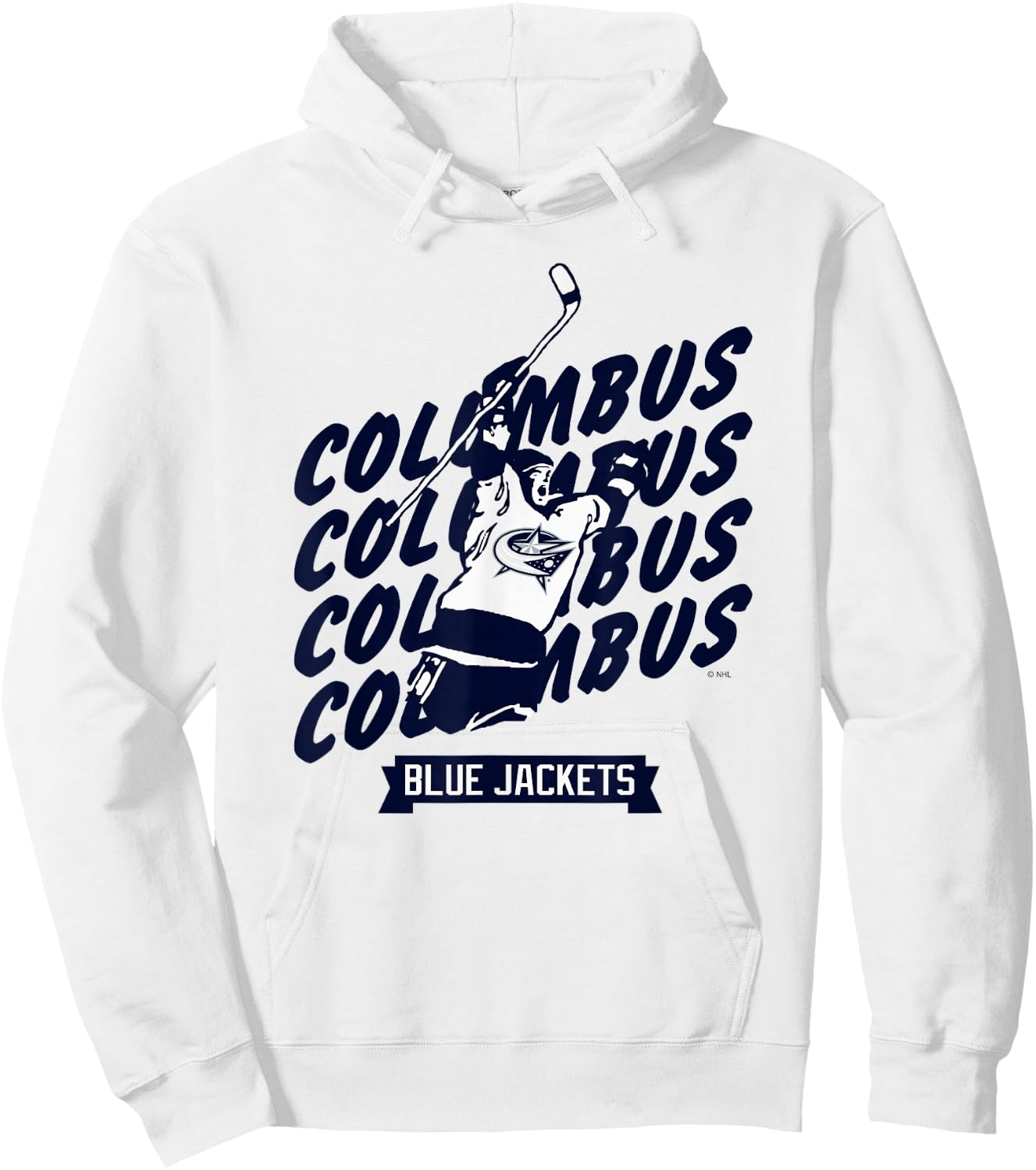 Columbus Blue Jackets Graffiti Red Officially Licensed Hoodie - Hoodie | White