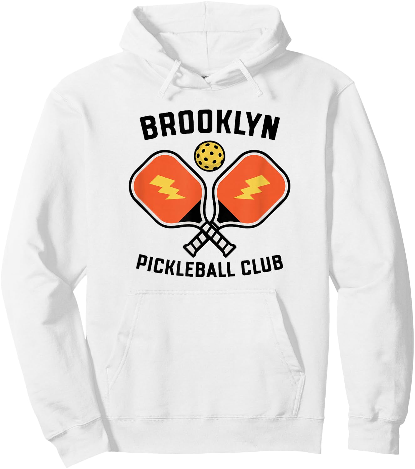 Brooklyn Pickleball Club Pickle Ball Team Retro Hoodie - Hoodie | White