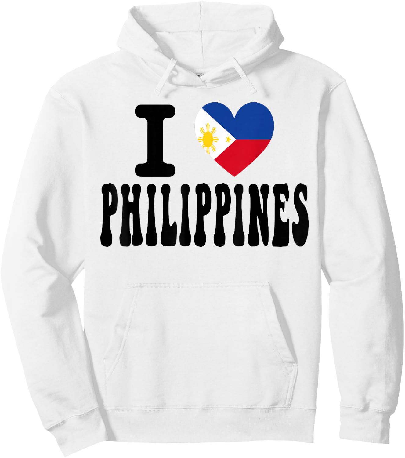 I Love Philippines Heart Flag Retro Travel Souvenir Hoodie - Hoodie | White
