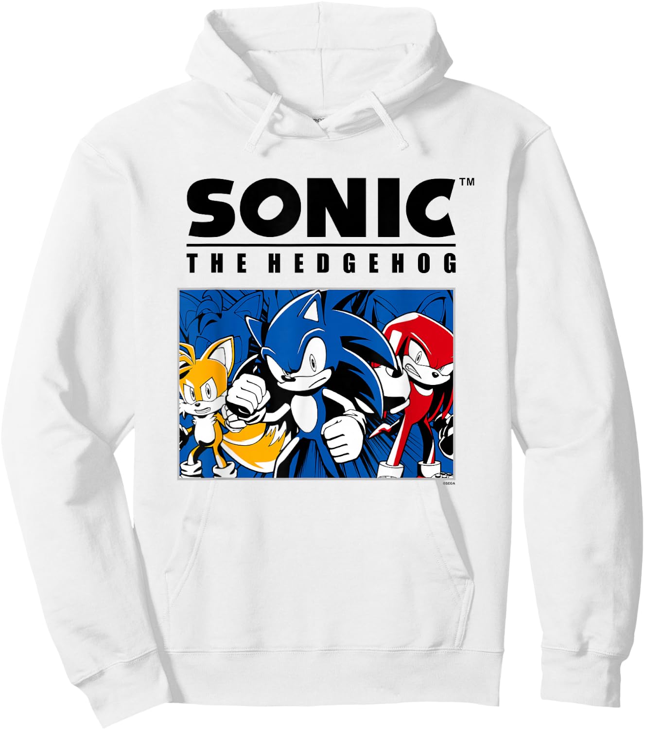 Sonic The Hedgehog Main Trio Heroic Group Portrait Hoodie - Hoodie | White