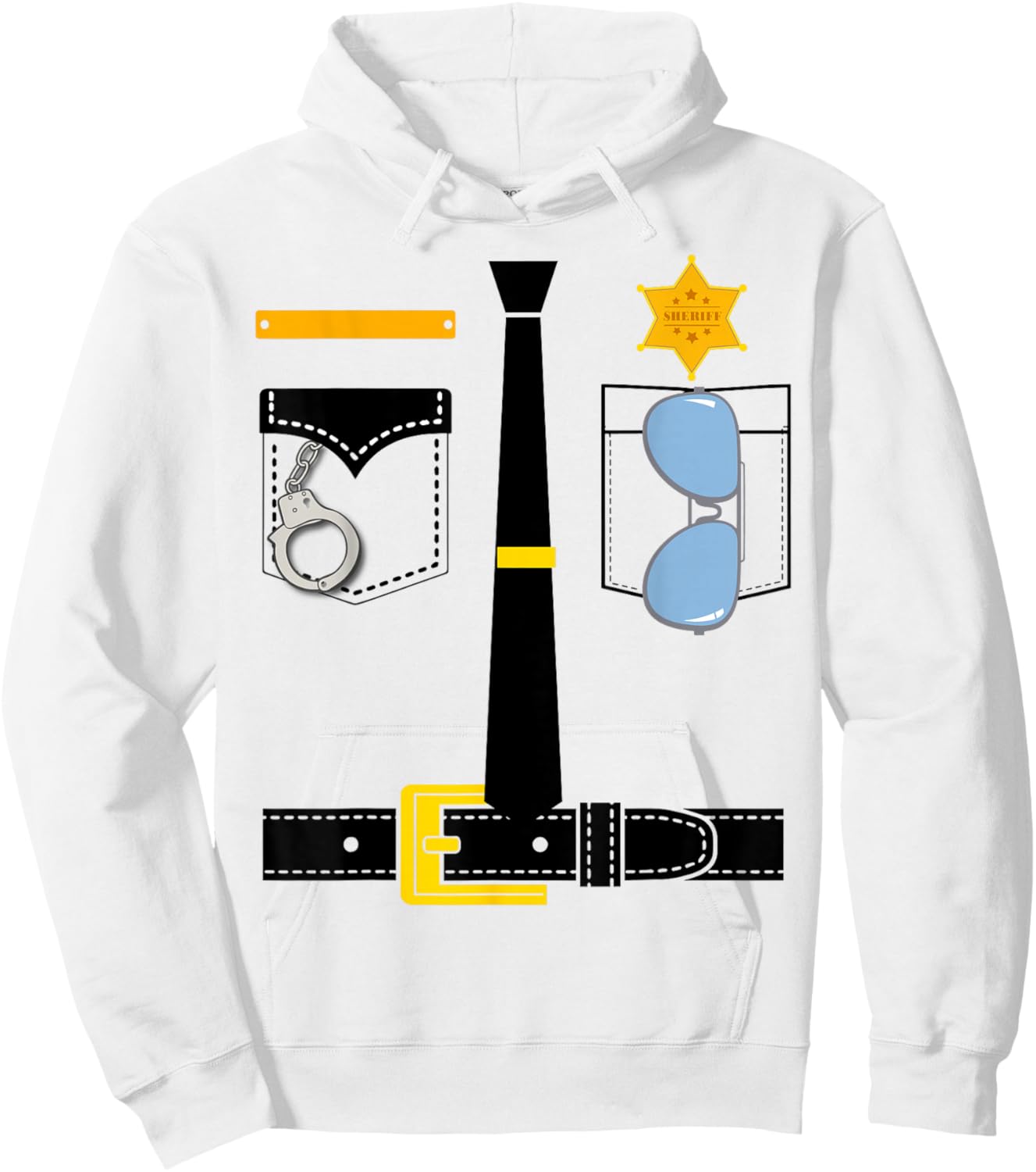 Police Uniform Costume Halloween Kids Hoodie - Hoodie | White