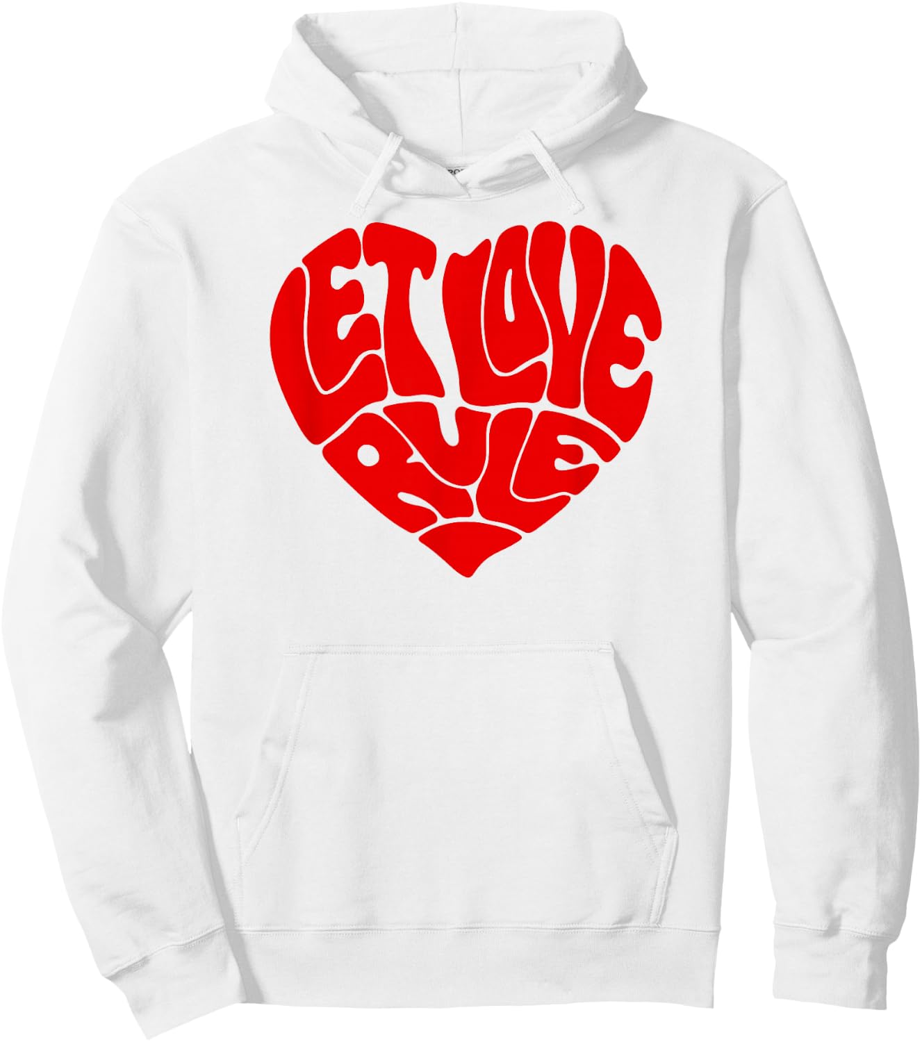 Lenny Kravitz – Let Love Rule Red Heart Hoodie - Hoodie | White