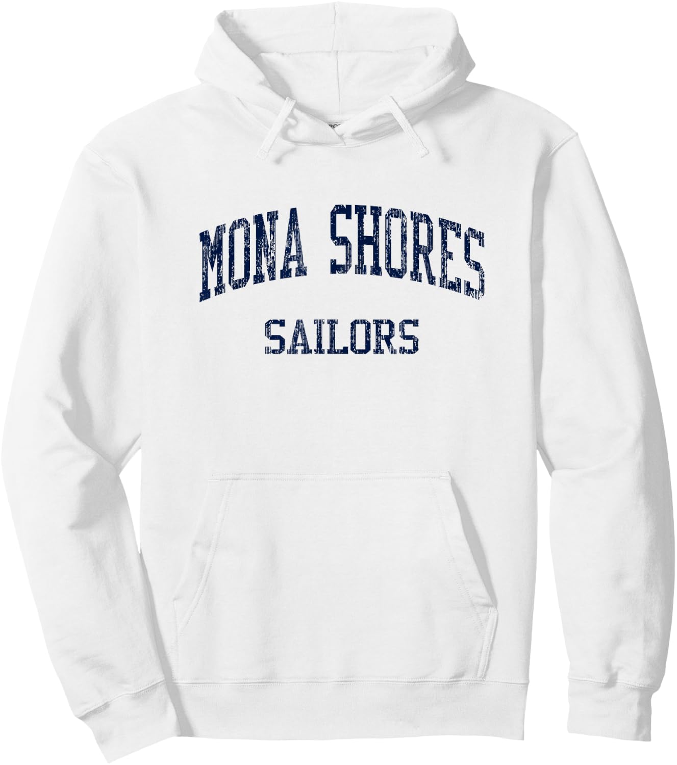 Mona Shores High School HS Muskegon MI Vintage Sports Hoodie - Hoodie | White