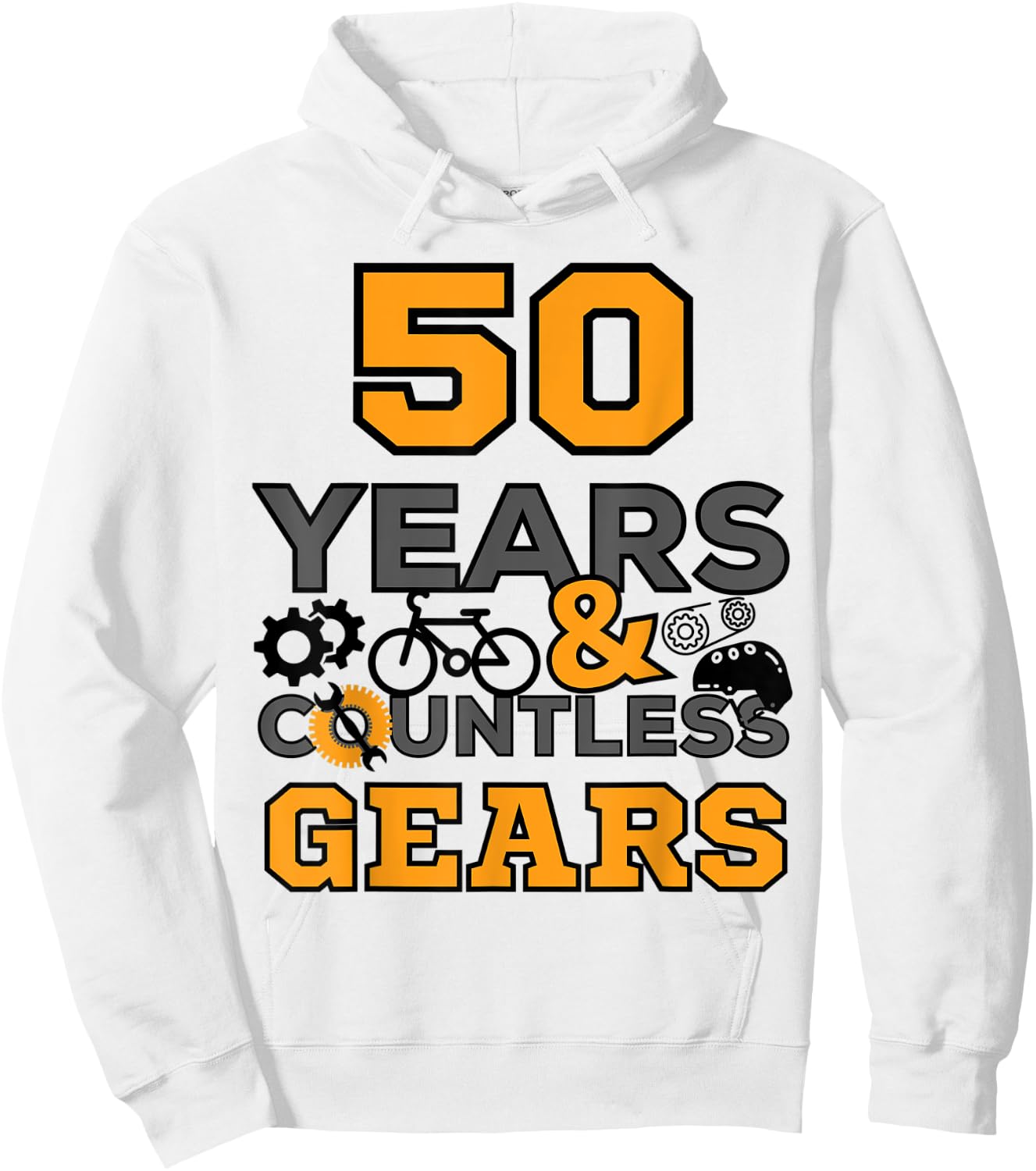 50 Years Old Birthday 50th Anniversary Bike Cycling Cyclist Hoodie - Hoodie | White
