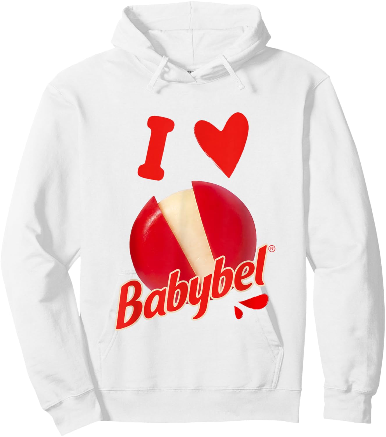 Babybel I Love Babybel Heart , White Hoodie - Hoodie | White