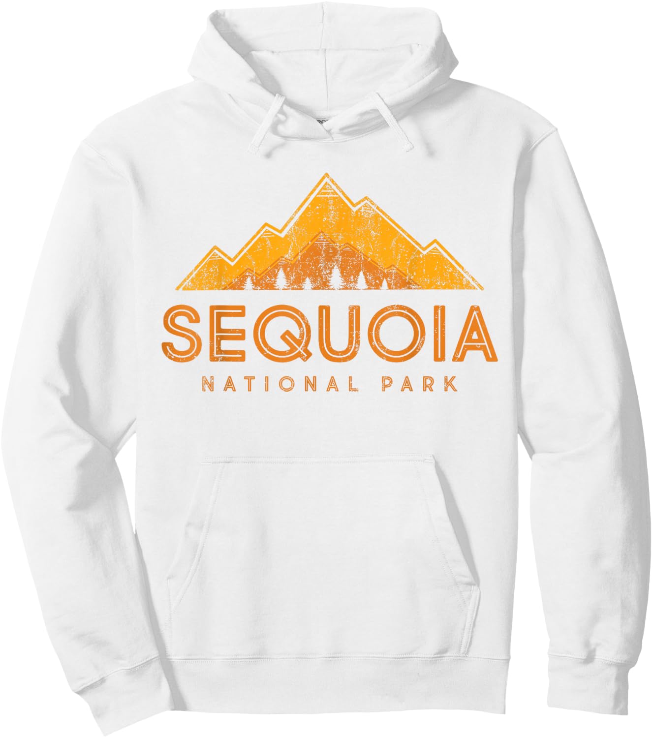 California | Kings Canyon - Vintage Sequoia National Park Hoodie - Hoodie | White