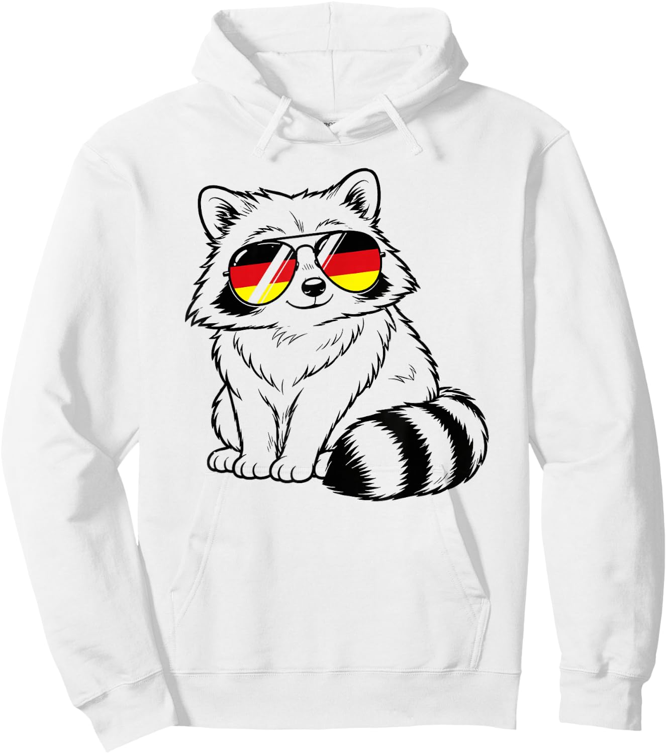 Deutsche Flagge Waschbär deutsch Deutschland Waschbären Hoodie - Hoodie | White