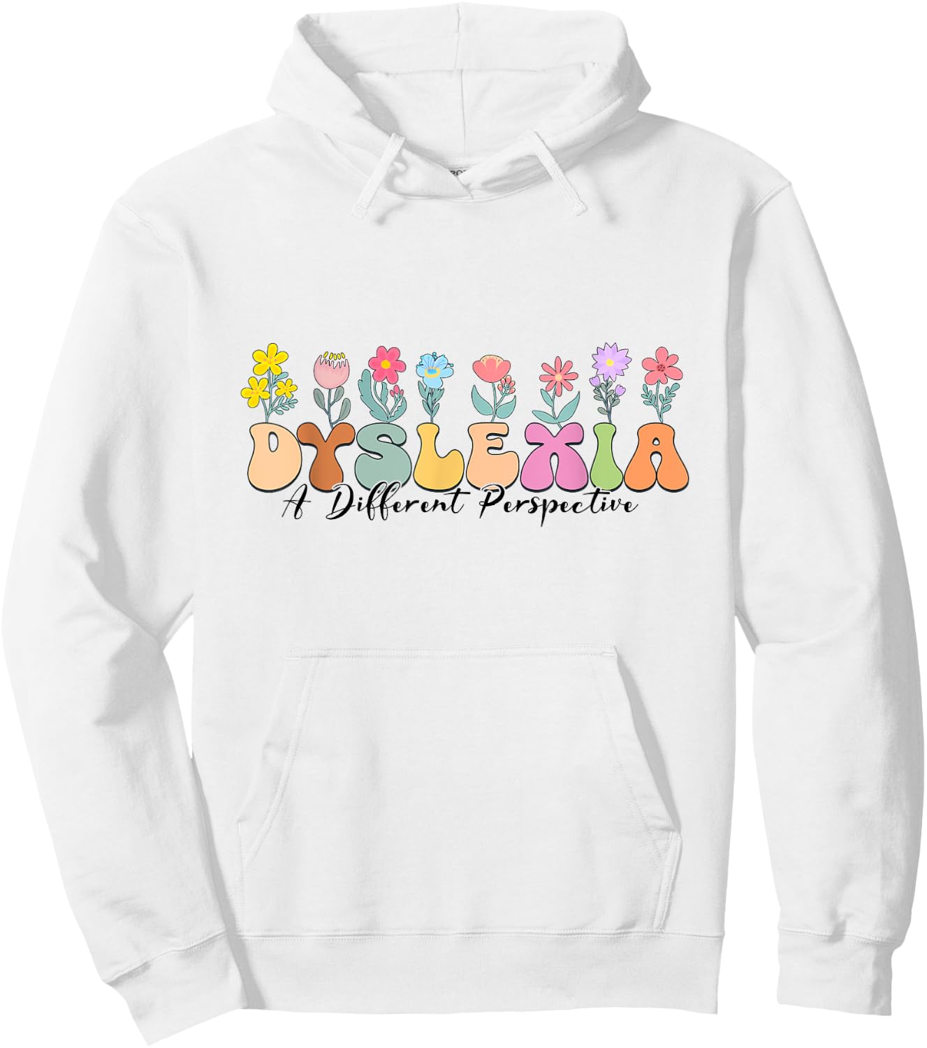 Retro Dyslexia A Different Perspective Dyslexia Awareness Hoodie - Hoodie | White
