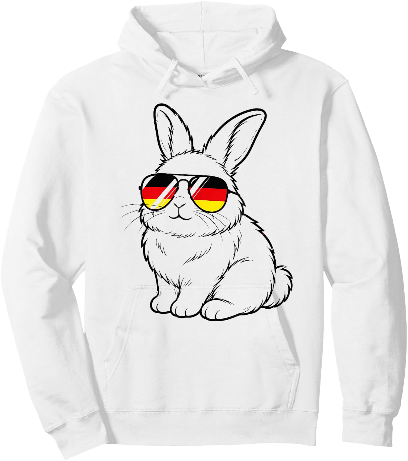 Deutsche Flagge Hase deutsch Deutschland Hasen Hoodie - Hoodie | White