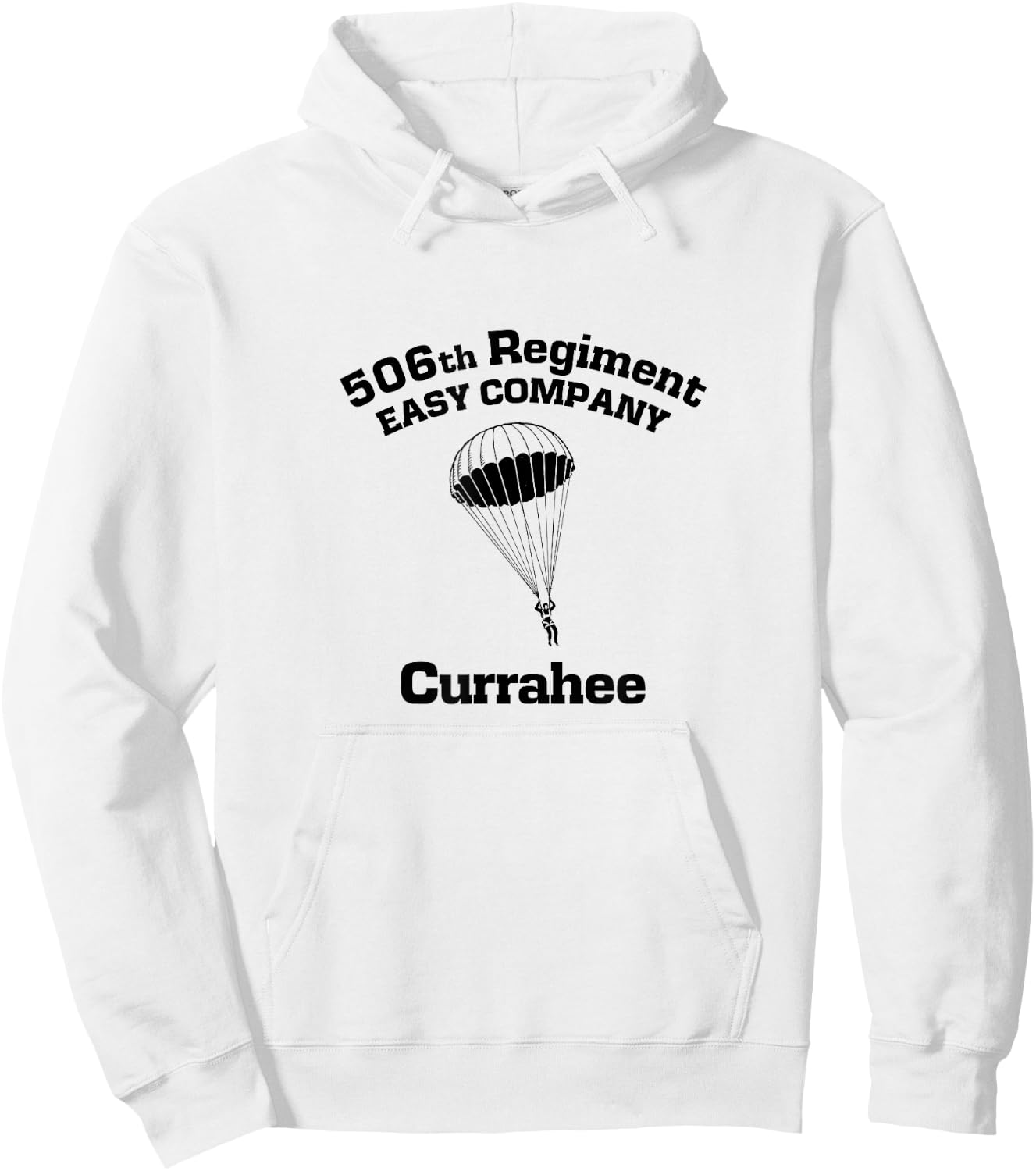 Easy Company 101st Airborne Currahee Parachute version Hoodie - Hoodie | White