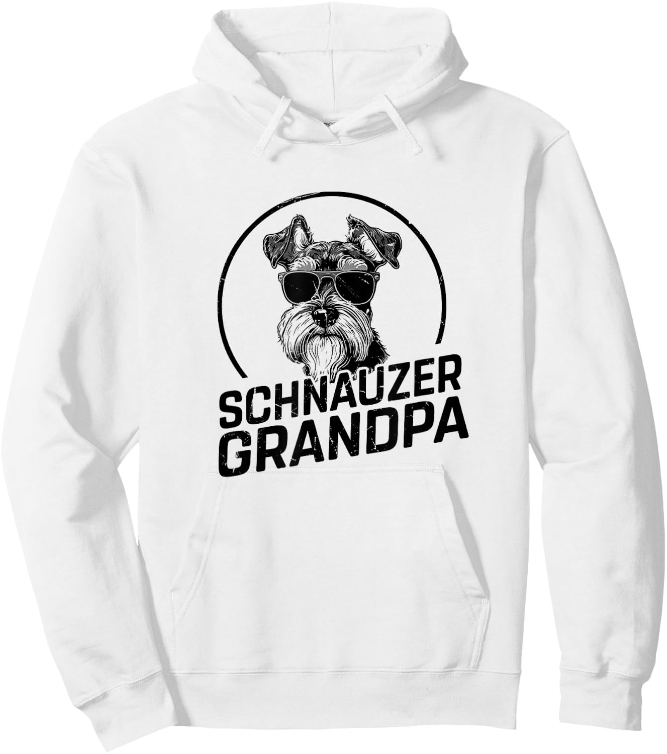 Schnauzer Dog Grandpa Grand Paw Dog Owner Gifts Men Father Hoodie - Hoodie | White