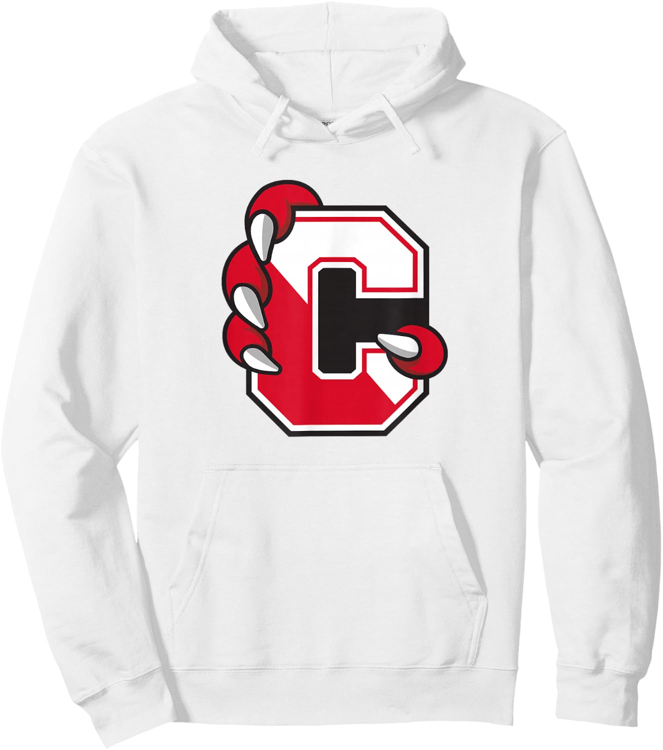 SUNY Cortland Red Dragons C Claw Logo Hoodie - Hoodie | White