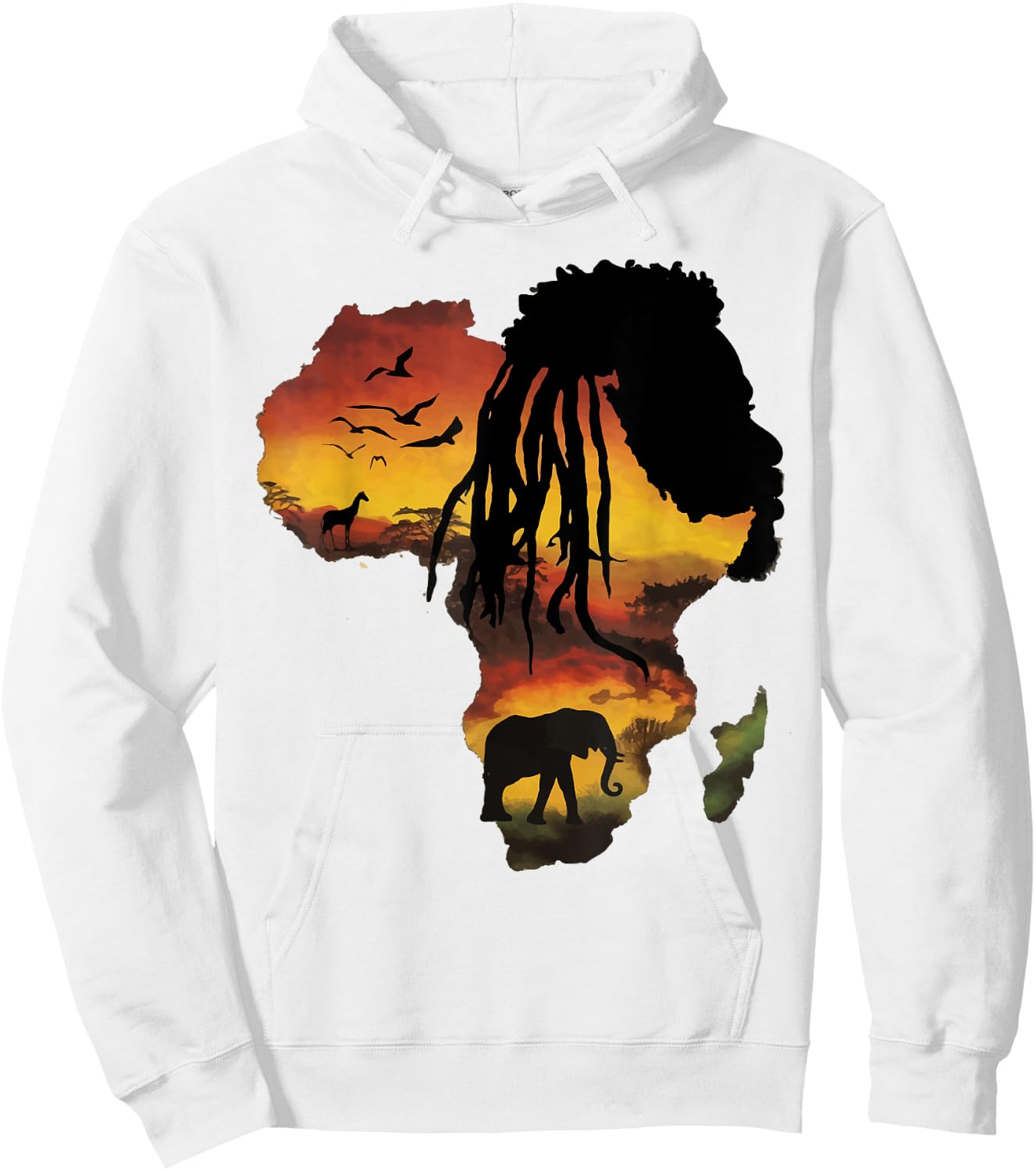 Africa Is Calling I Must Go African Heritage Family Roots Hoodie - Hoodie | White