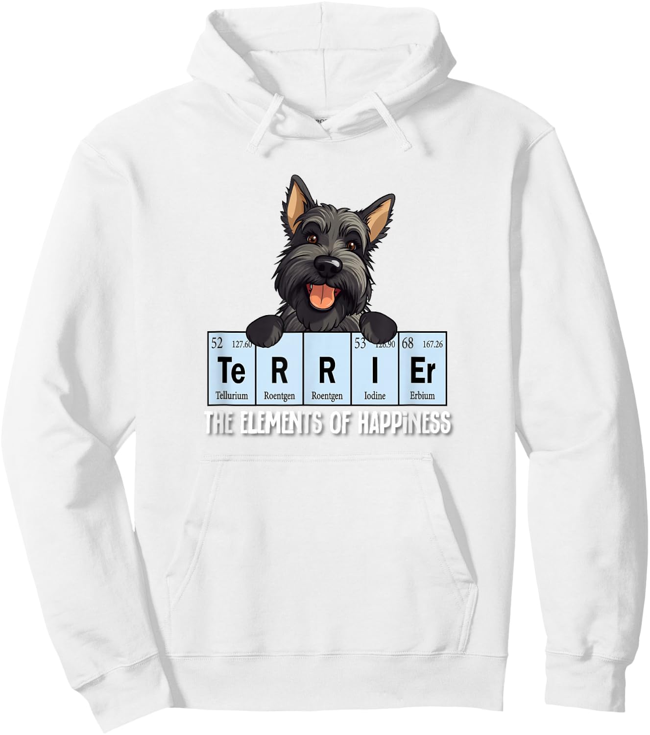 Cute Girls Elements Happiness Scottish Terrier Lover Hoodie - Hoodie | White