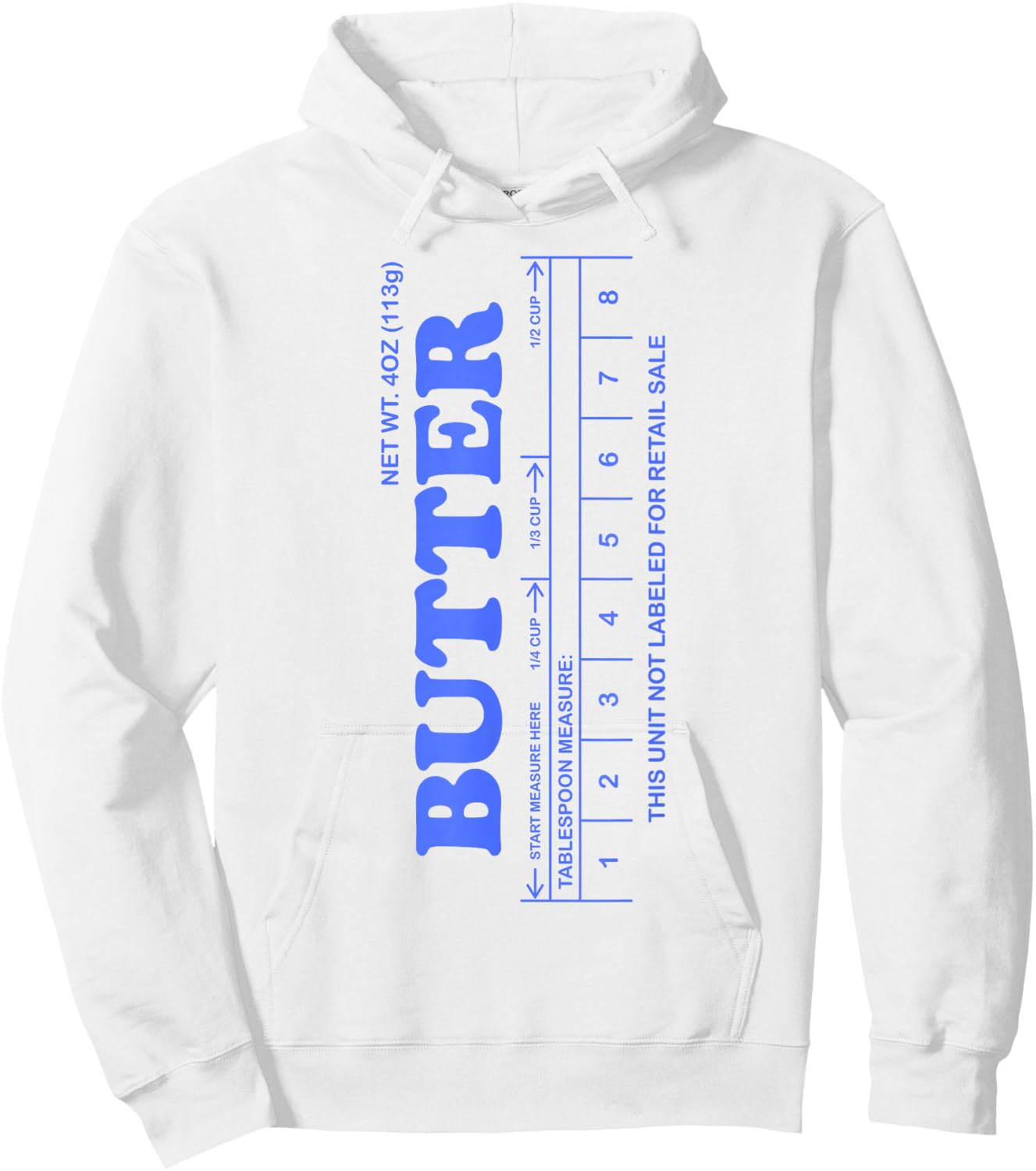 Butter Stick - Blue funny Hoodie - Hoodie | White