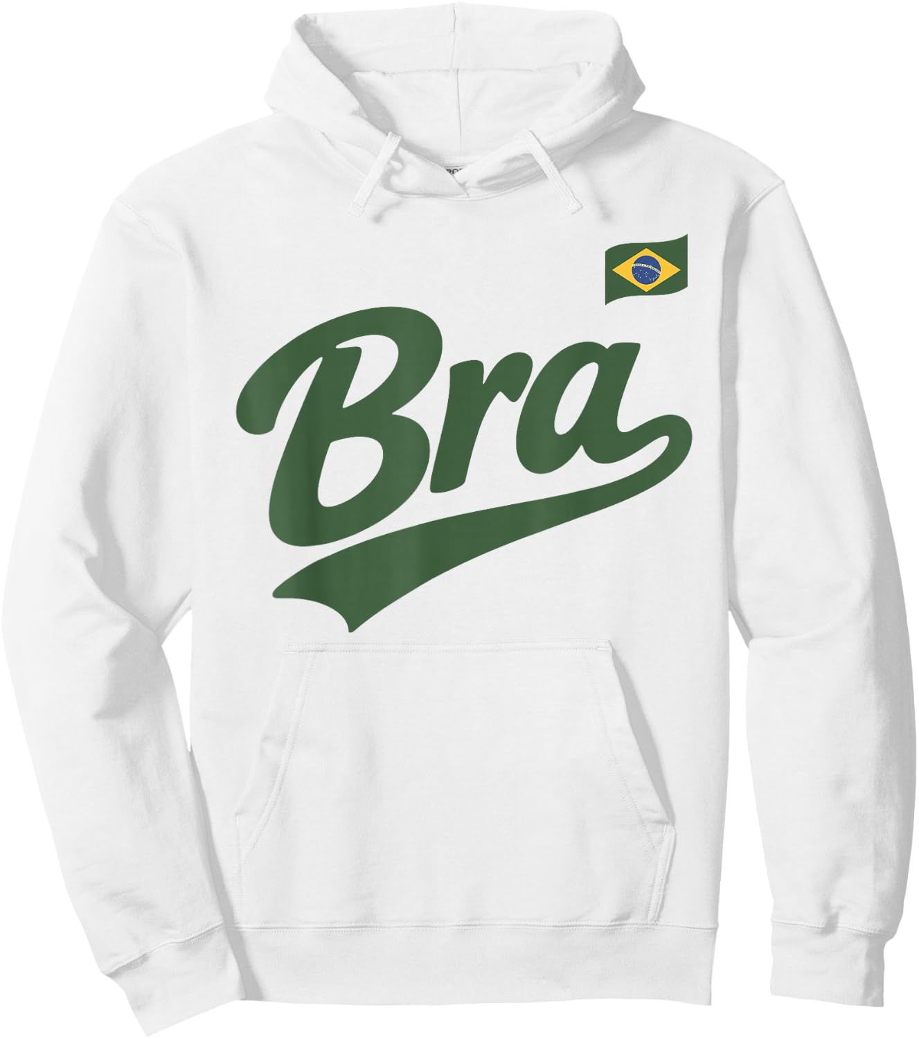 Brazil Vintage Script Fan Hoodie - Hoodie | White
