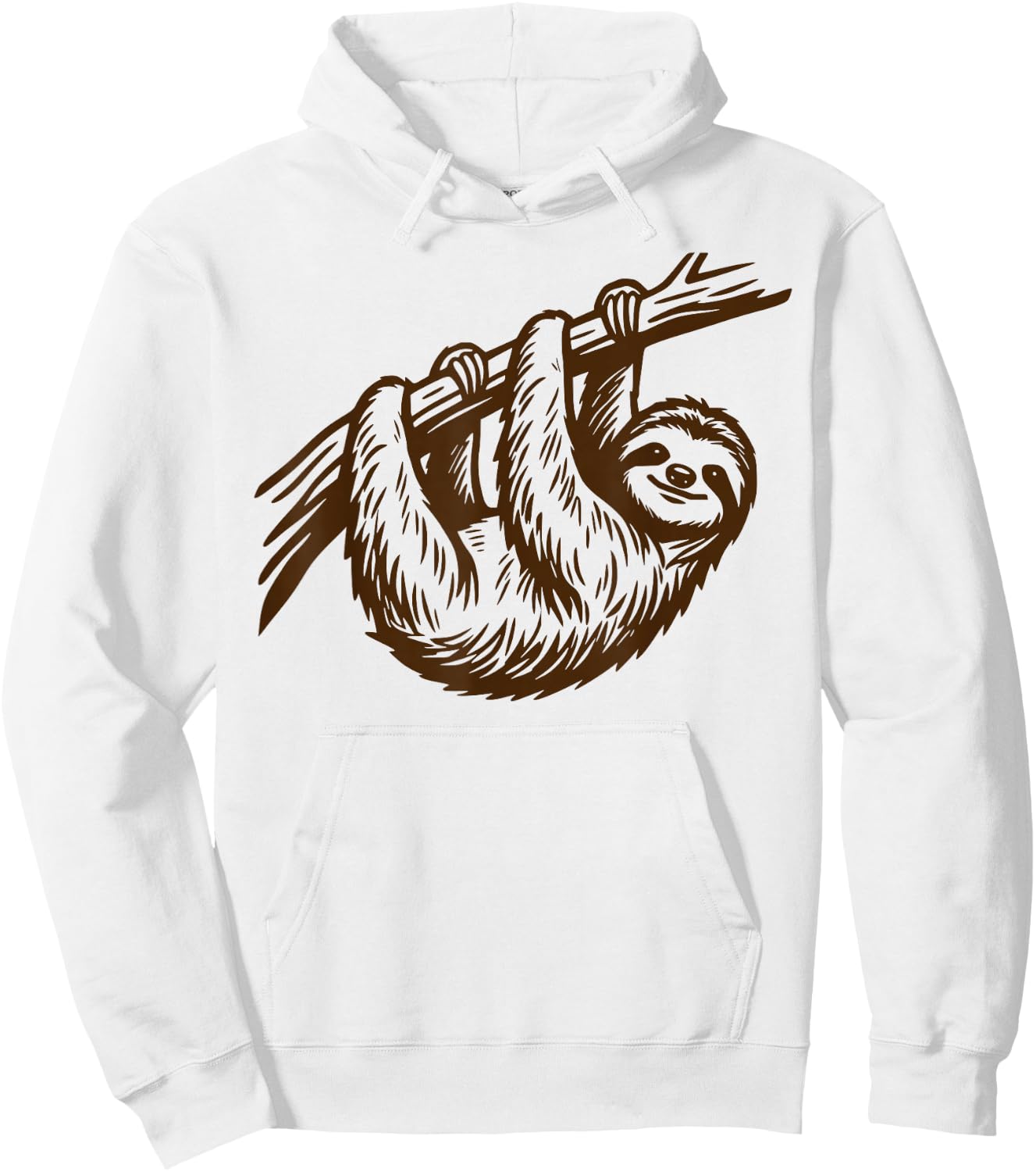 Kids Sloth Shirt Cute Hanging Sloth Boys Girls Hoodie - Hoodie | White