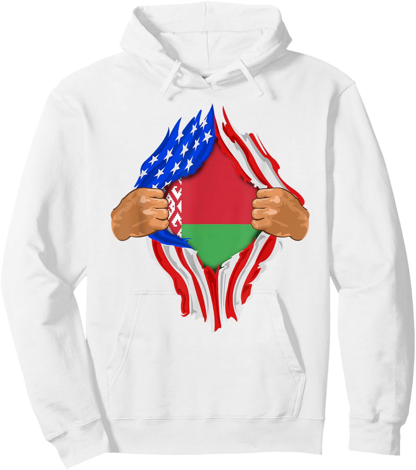 Belarusian Blood Inside Me | Belarus Flag Gift Hoodie - Hoodie | White