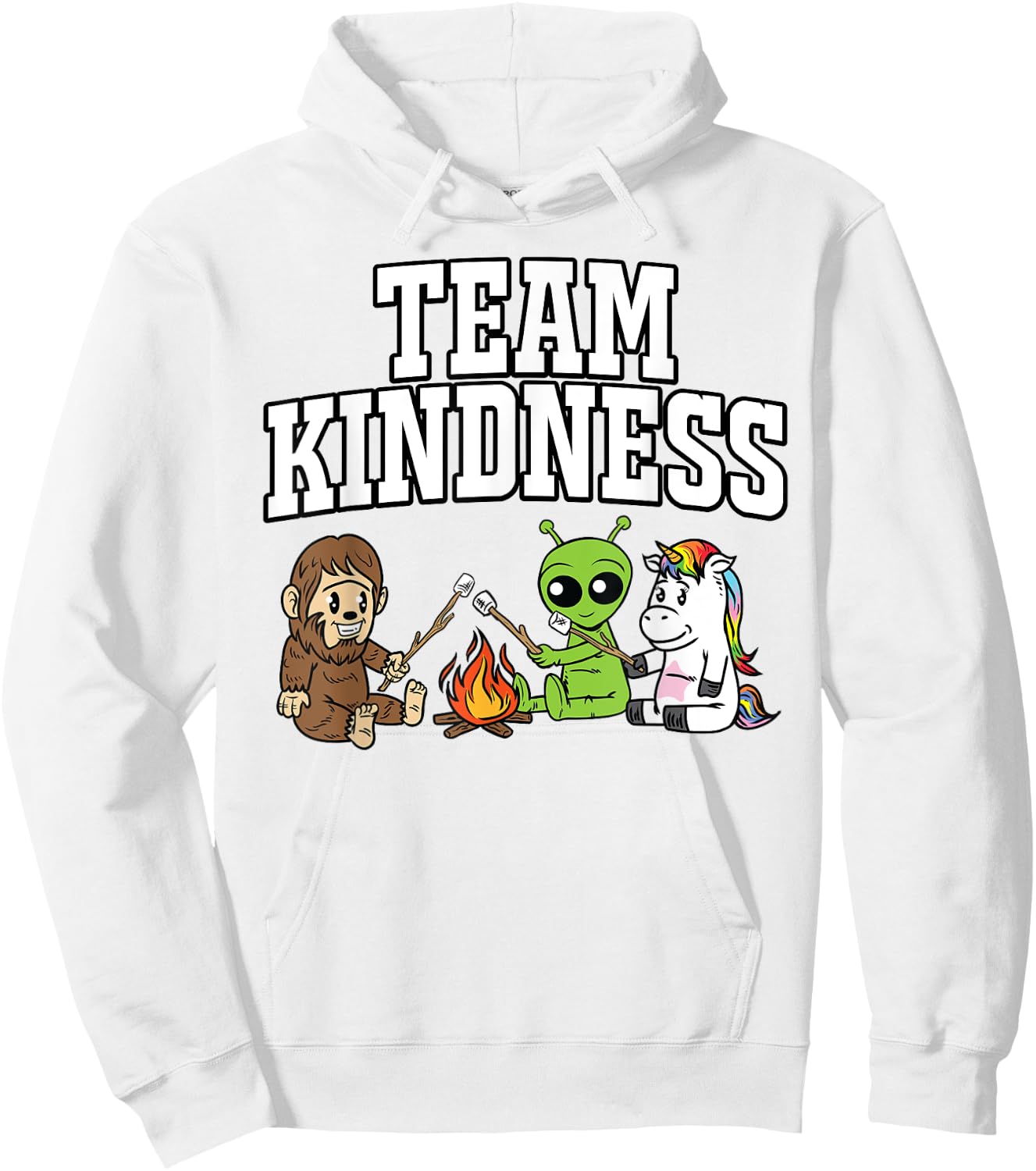 Team Kindness Shirt - Alien Unicorn Teacher Gifts Women Kids Hoodie - Hoodie | White