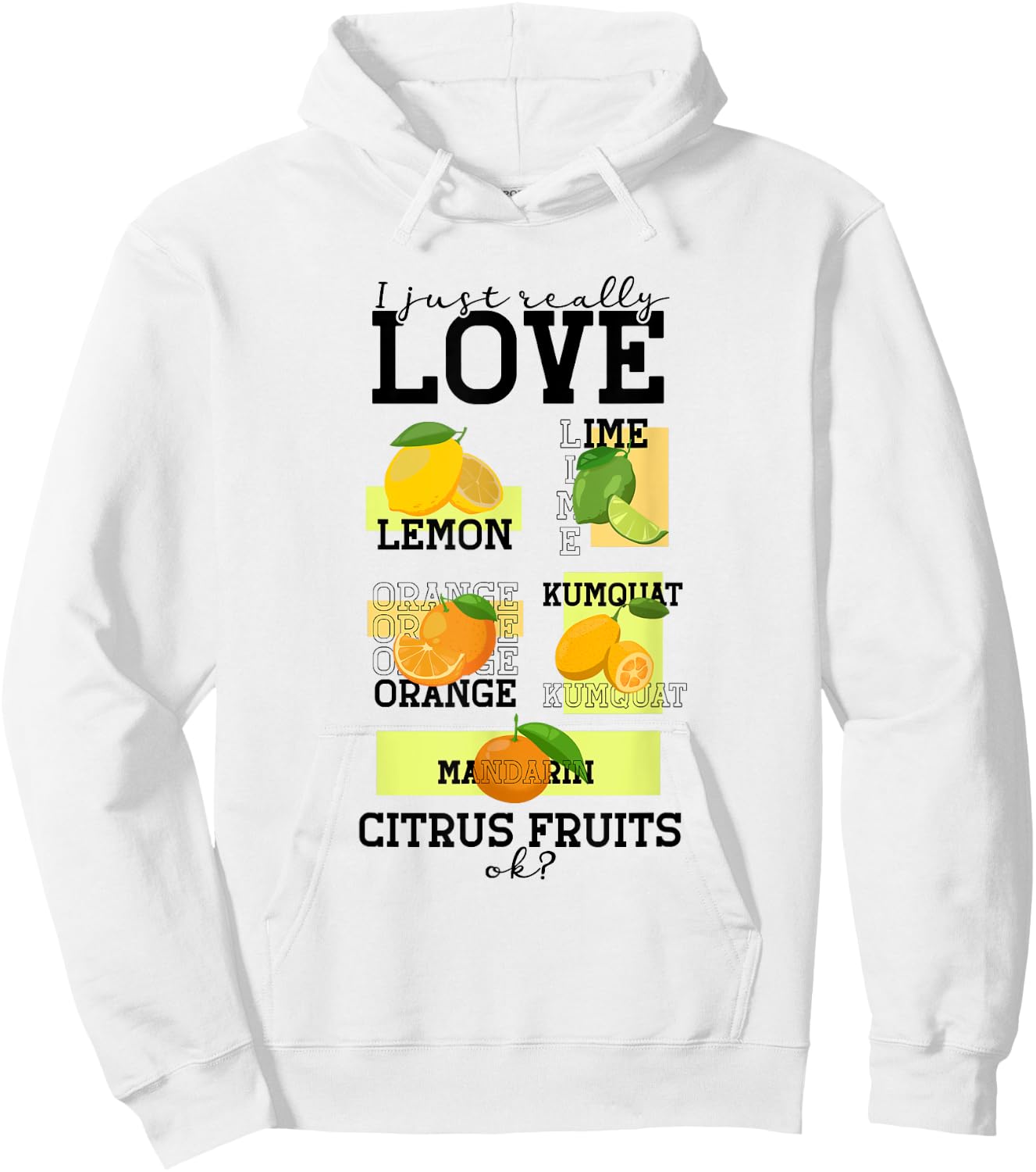 Citrus , white, S Hoodie - Hoodie | White