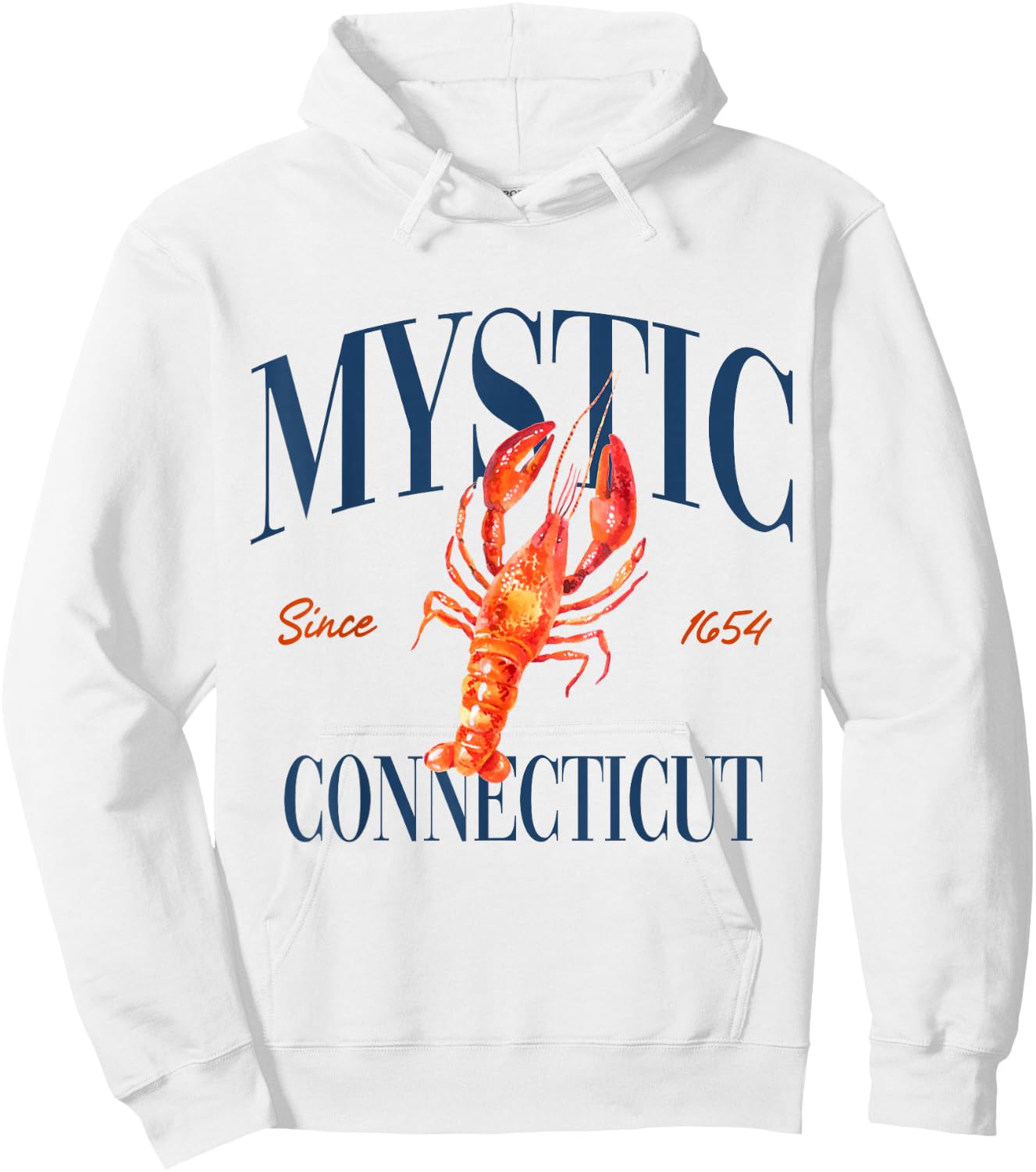 Mystic Connecticut Est. 1654 - Old Money, Retro, Classic Hoodie - Hoodie | White