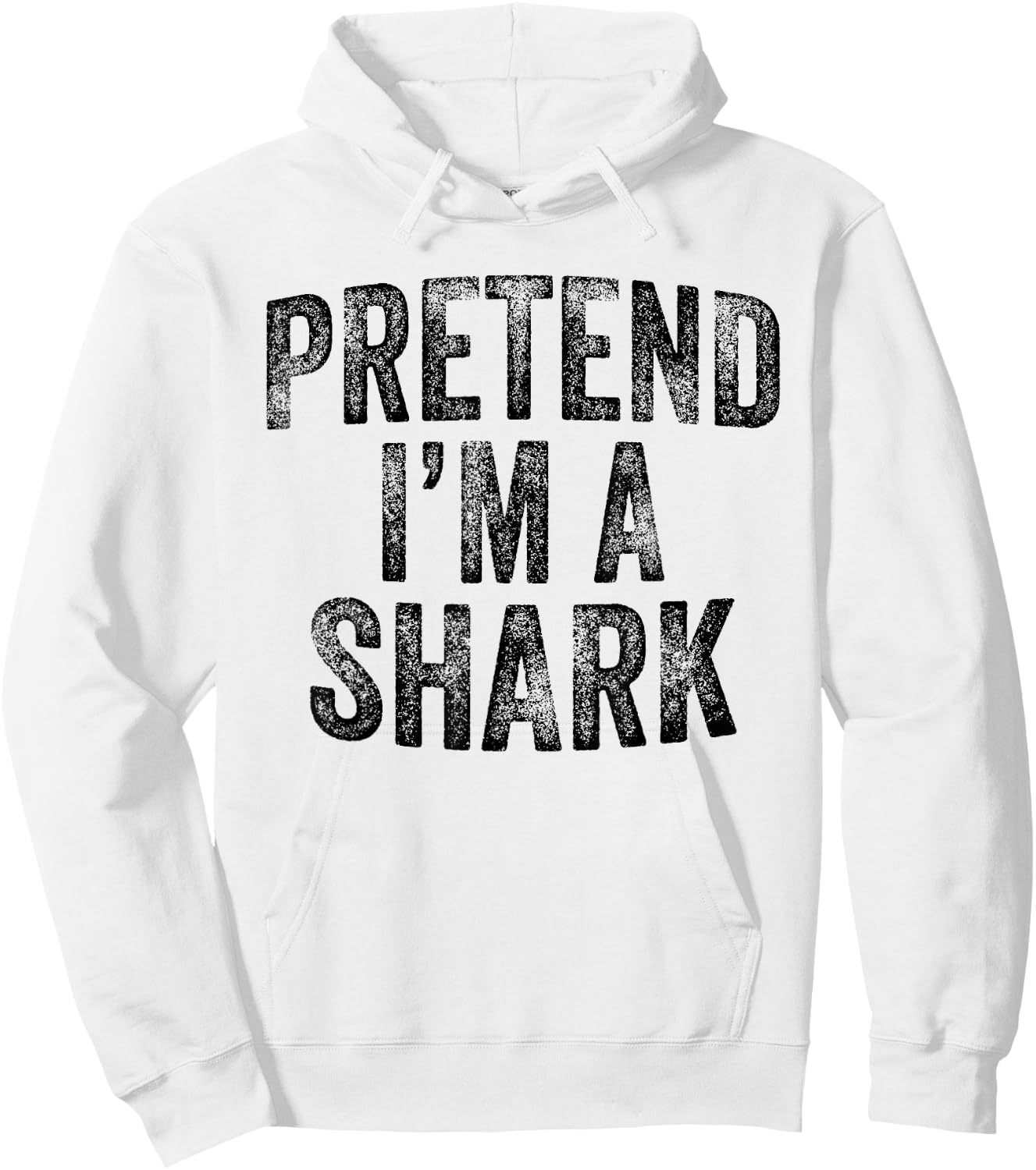 Pretend I'm A Shark Family Lazy Easy Halloween Party Costume Hoodie - Hoodie | White