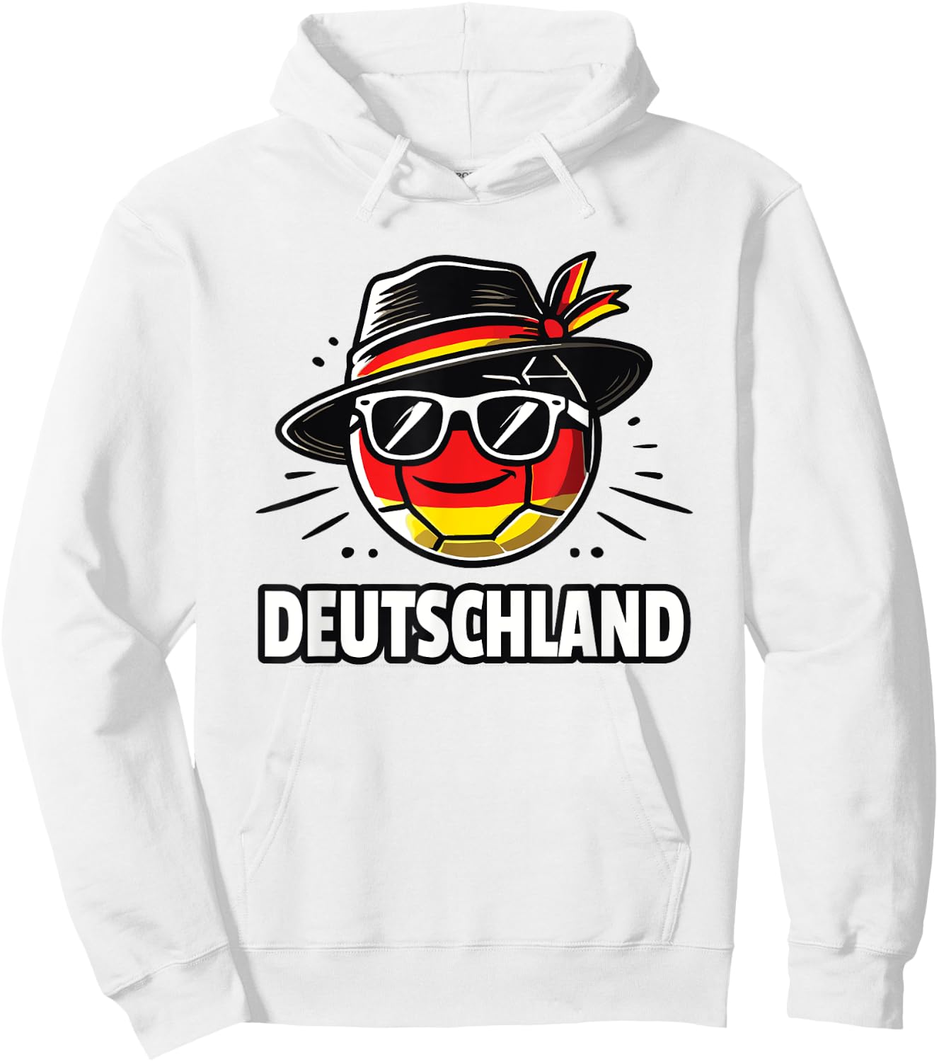 Fußball mit Deutschland Flagge lustiger Ball Fan Hoodie - Hoodie | White
