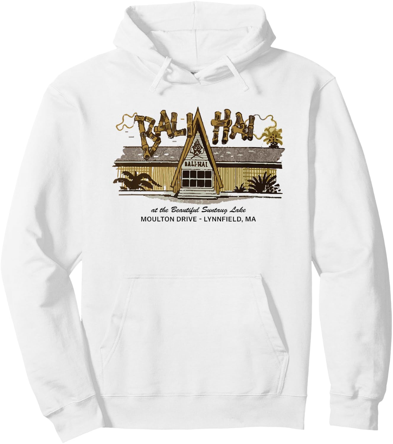 Bali Hai Retro Tiki Lounge Hipster Vintage Men's Graphic Hoodie - Hoodie | White