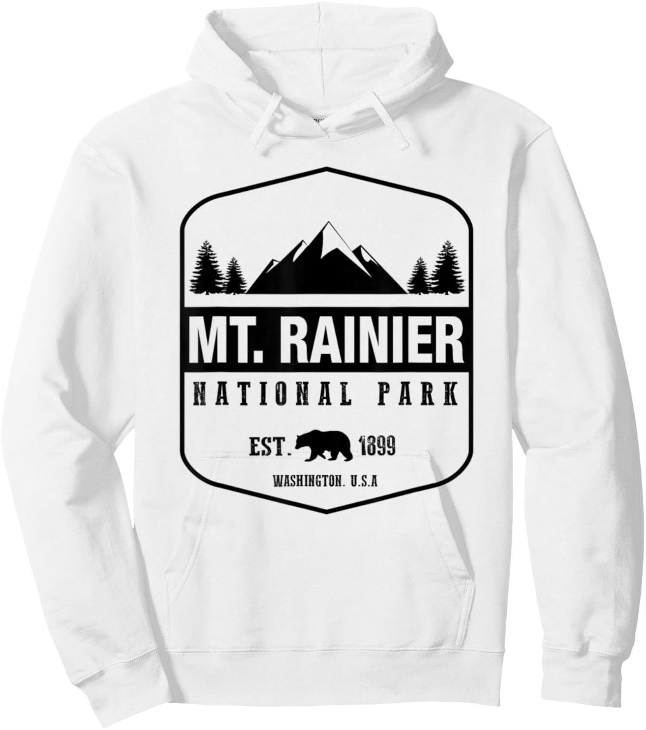 Mt. Rainier National Park Love Hiking Wanderlust Hoodie - Hoodie | White