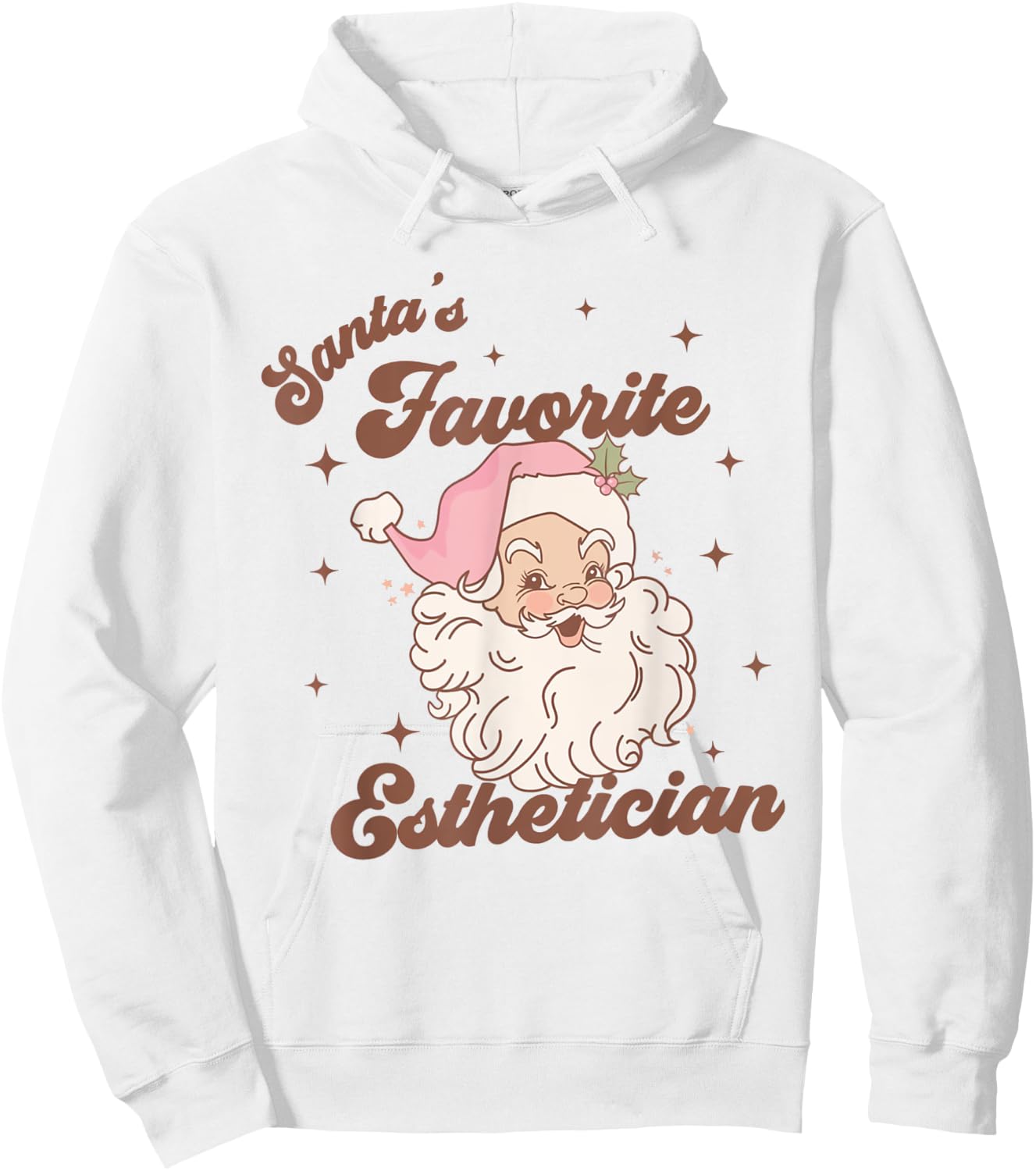 Women Santa's Favorite Esthetician Christmas Skin Therapist Hoodie - Hoodie | White