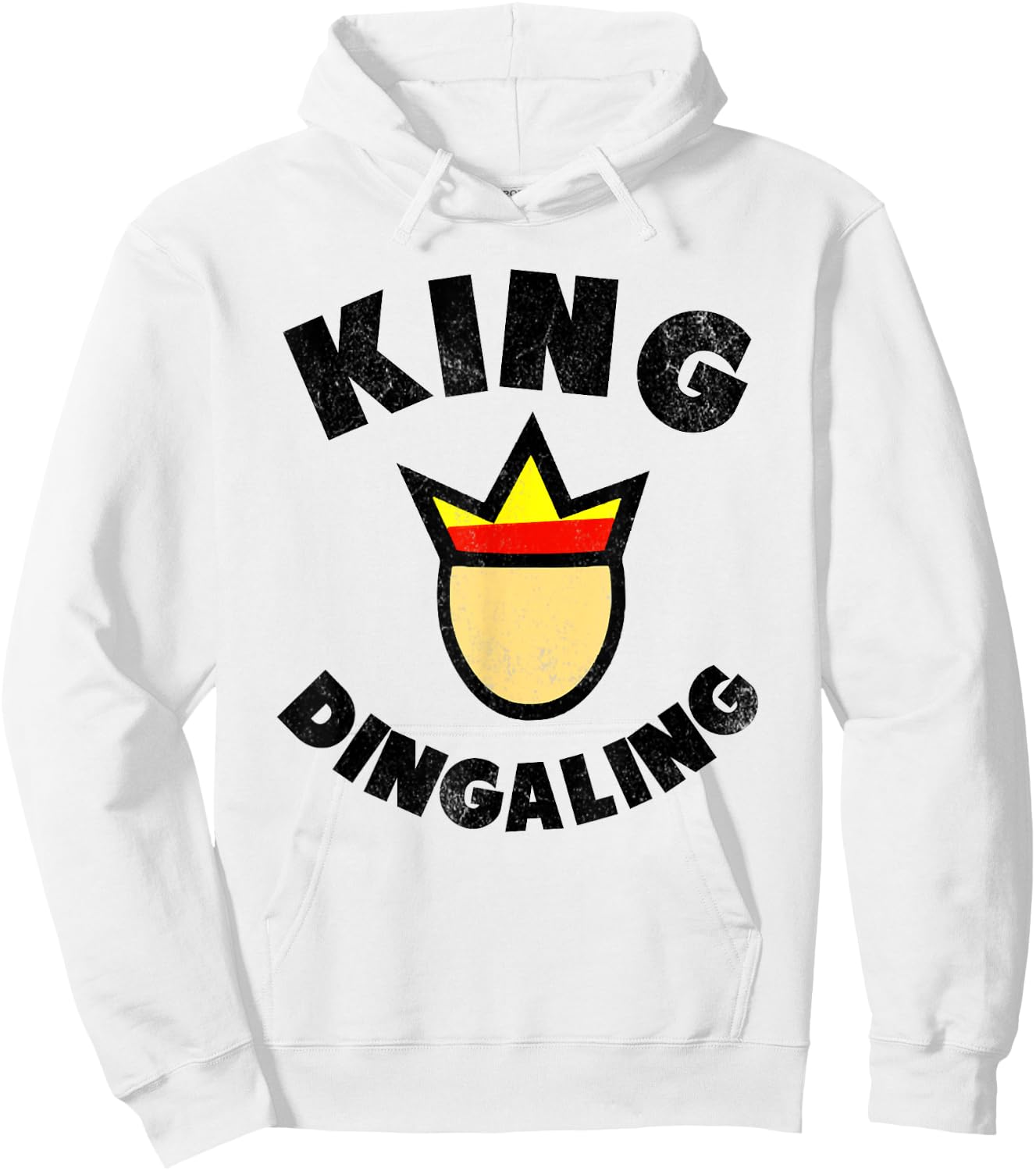 King Ding-A-Ling funny adult humor Hoodie - Hoodie | White