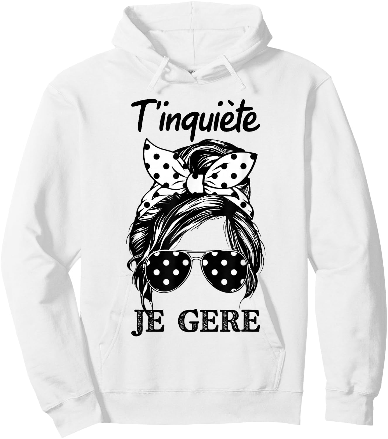 T'Worry Je Gère Humour Cat Kawaii Women's Hoodie - Hoodie | White