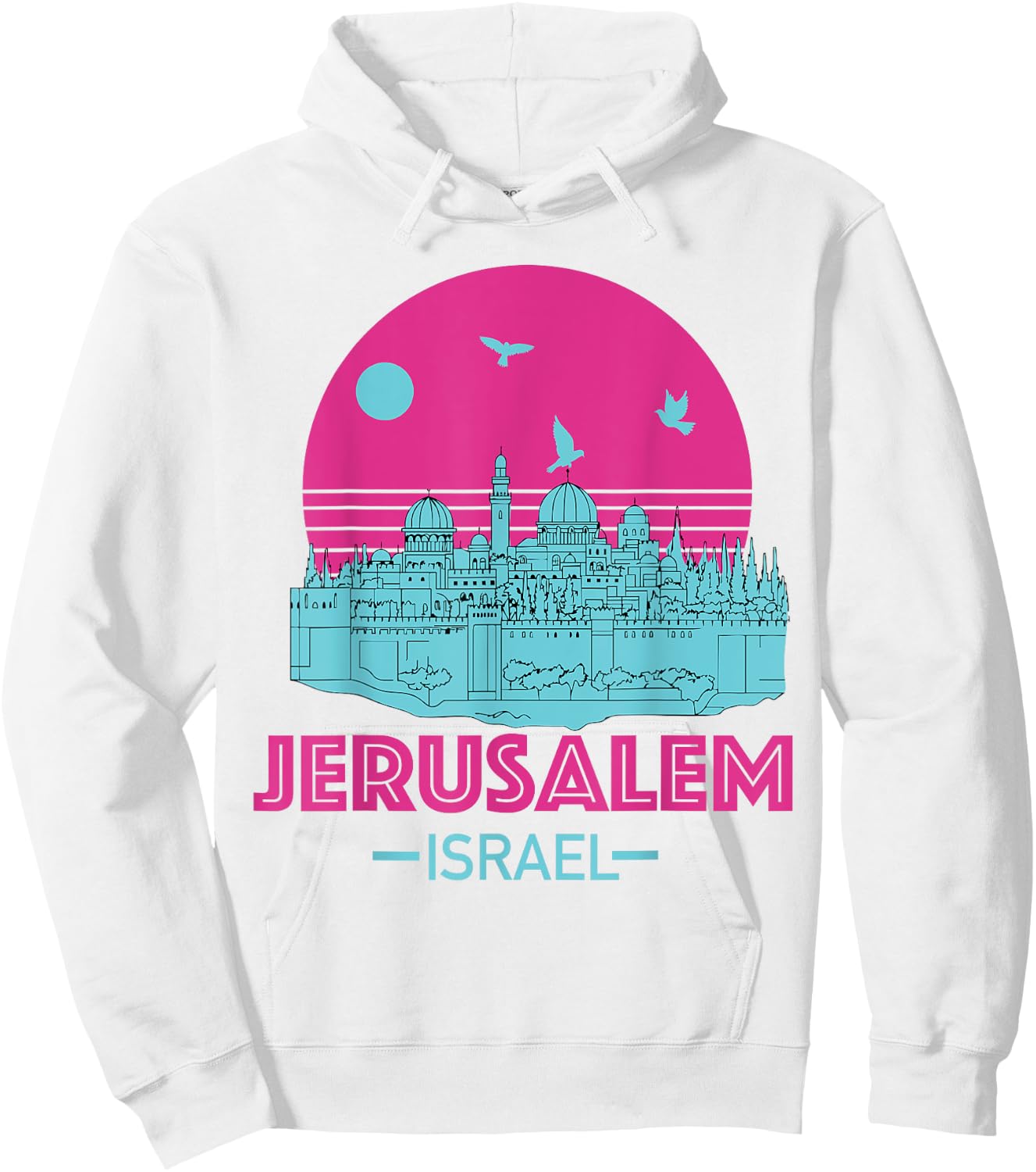 Souvenir de Jérusalem Israël Skyline Juive Israélienne Femmes Hommes Hoodie - Hoodie | White