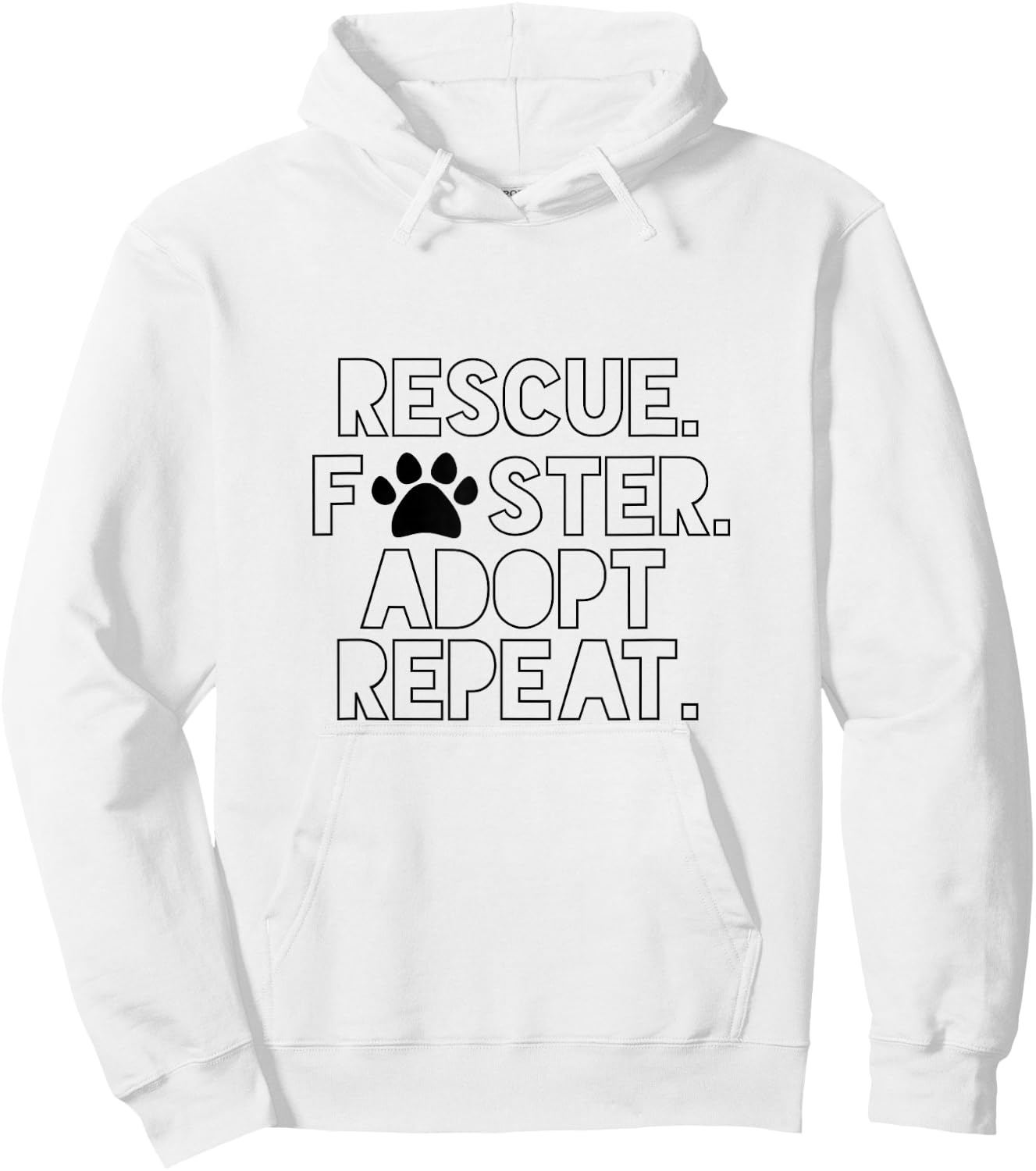 Rescue Foster Dog Mom Adopt Don't Shop Repeat Hoodie - Hoodie | White