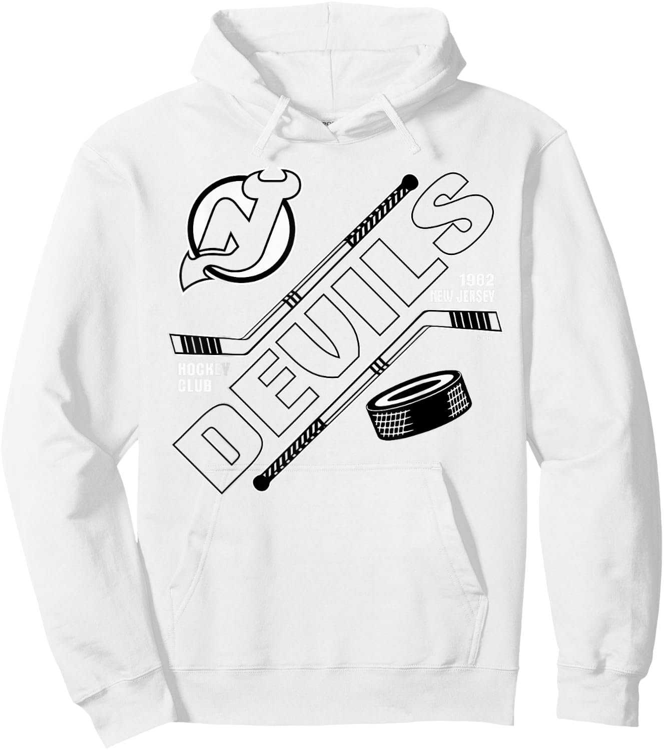 New Jersey Devils Force Red Officially Licensed Hoodie - Hoodie | White